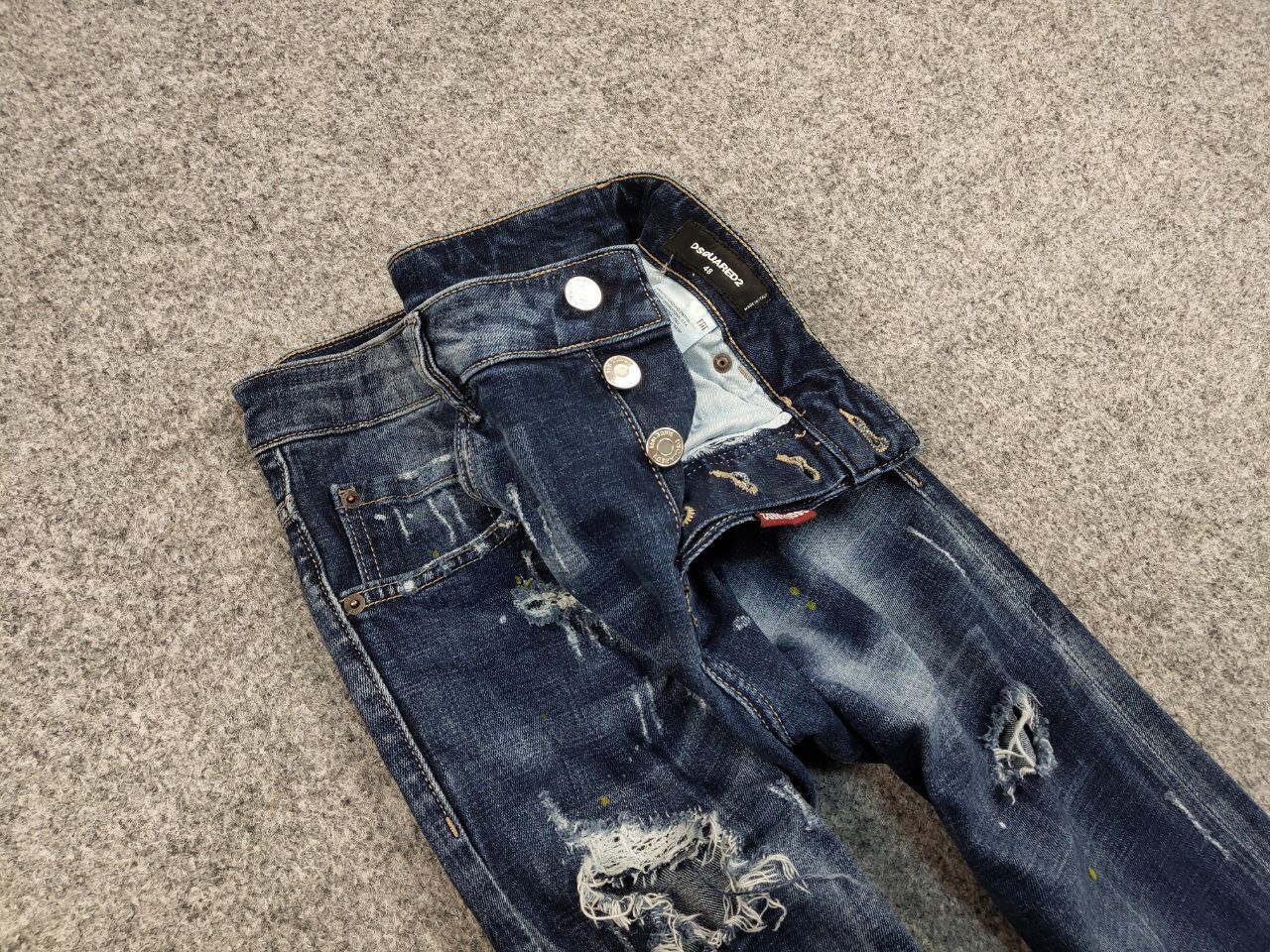 Dsquared2 Dsquared2 Punk Slim Jeans Distressed Blue Authentic Denim Size US 32 / EU 48 - 13 Thumbnail