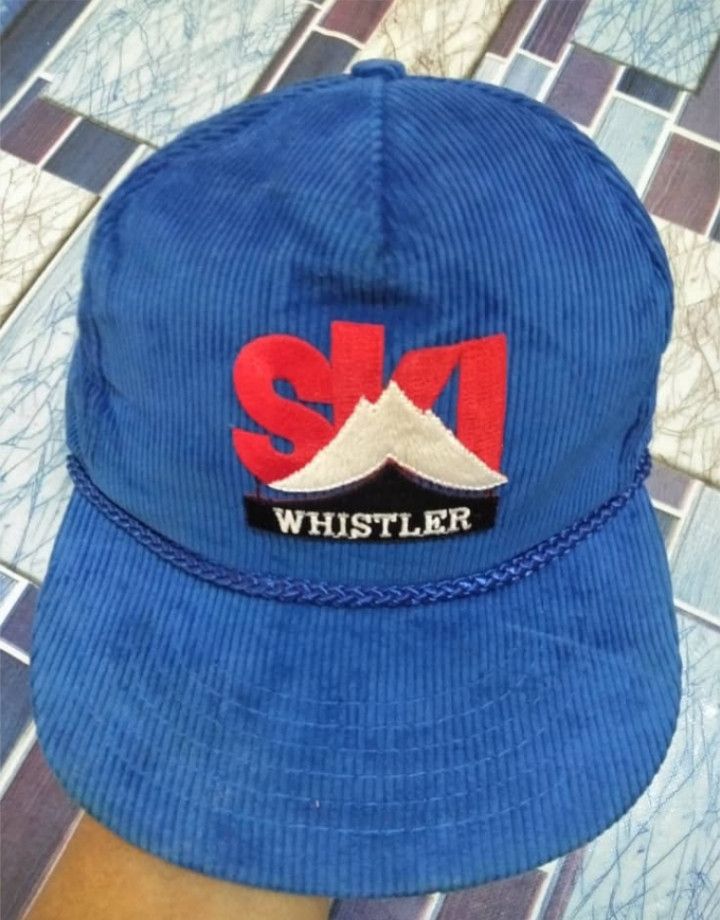 Vintage 90's CORDUROY Snapback x SKI WHISTLER