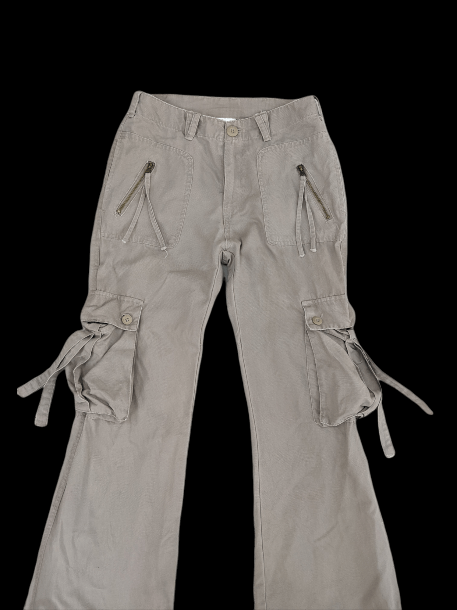 image of Flaregabev Cargo Multipocket Flare Pants in Brown, Men's (Size 26)
