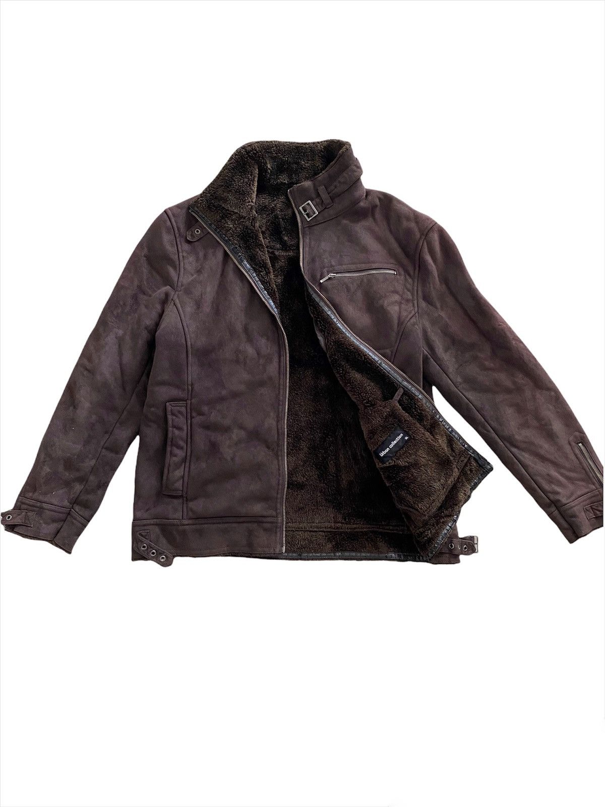 Japanese Brand × Vintage Urban Collection 🇯🇵 Suede Jacket Lining Fur nice designer Size US XL / EU 56 / 4 - 1 Thumbnail