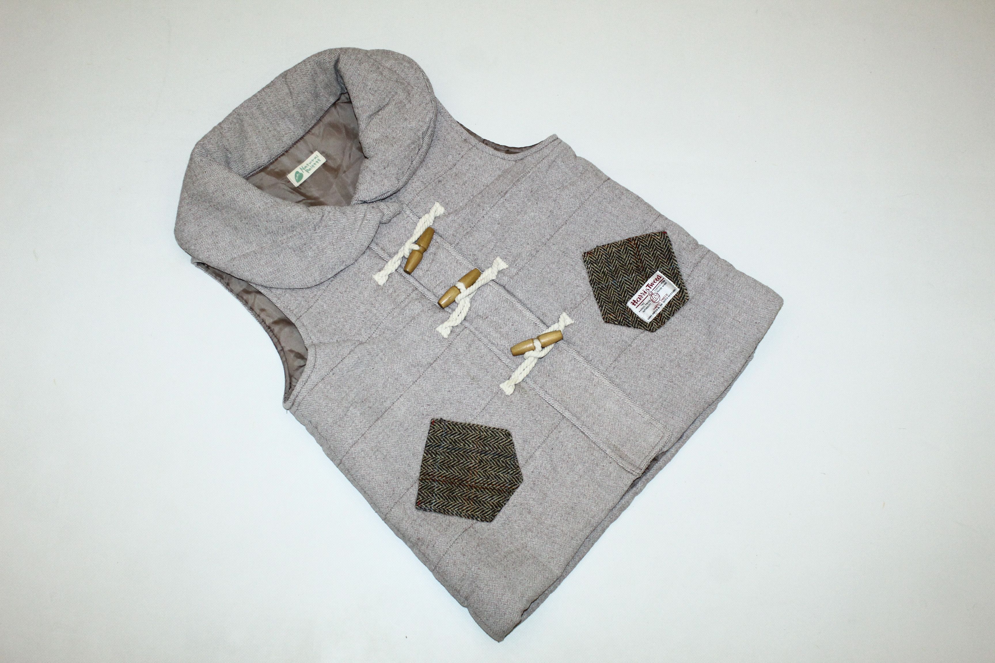 Harris Tweed 🔥 VTG 🔥 Natural Palette x Harris Tweed Wool Quilted Vest Size M / US 6-8 / IT 42-44 - 4 Thumbnail