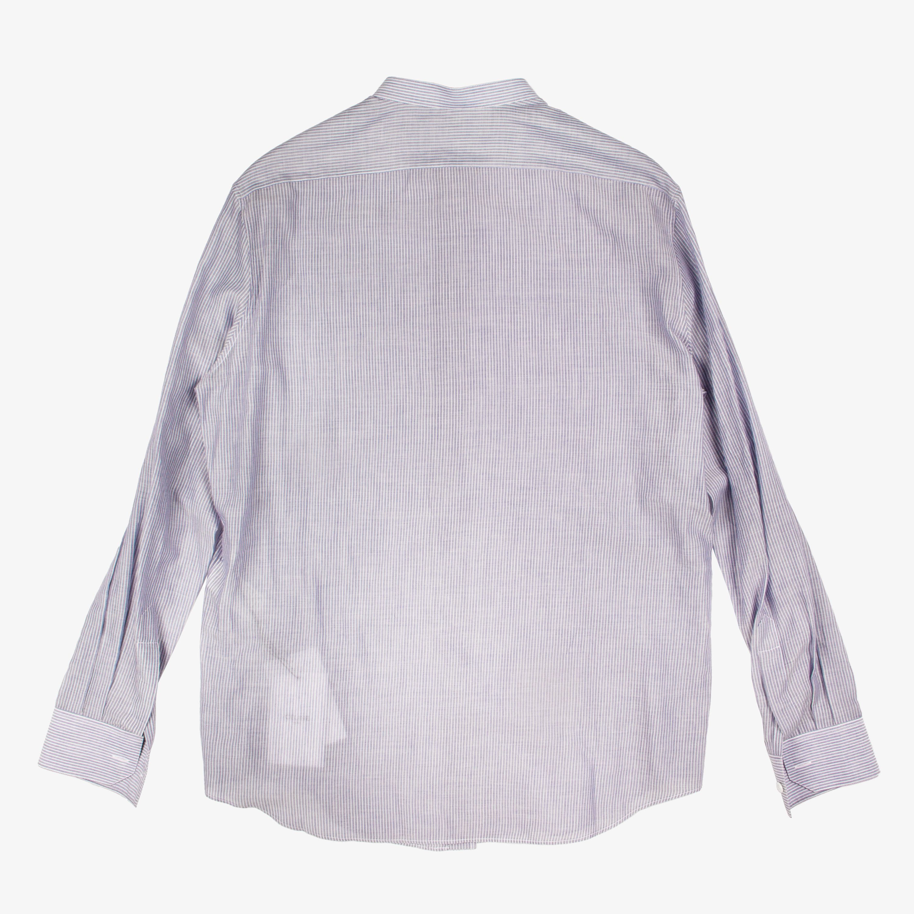 Celine CELINE MANDARIN COLLAR STRIPED SHIRT Size US L / EU 52-54 / 3 - 5 Thumbnail