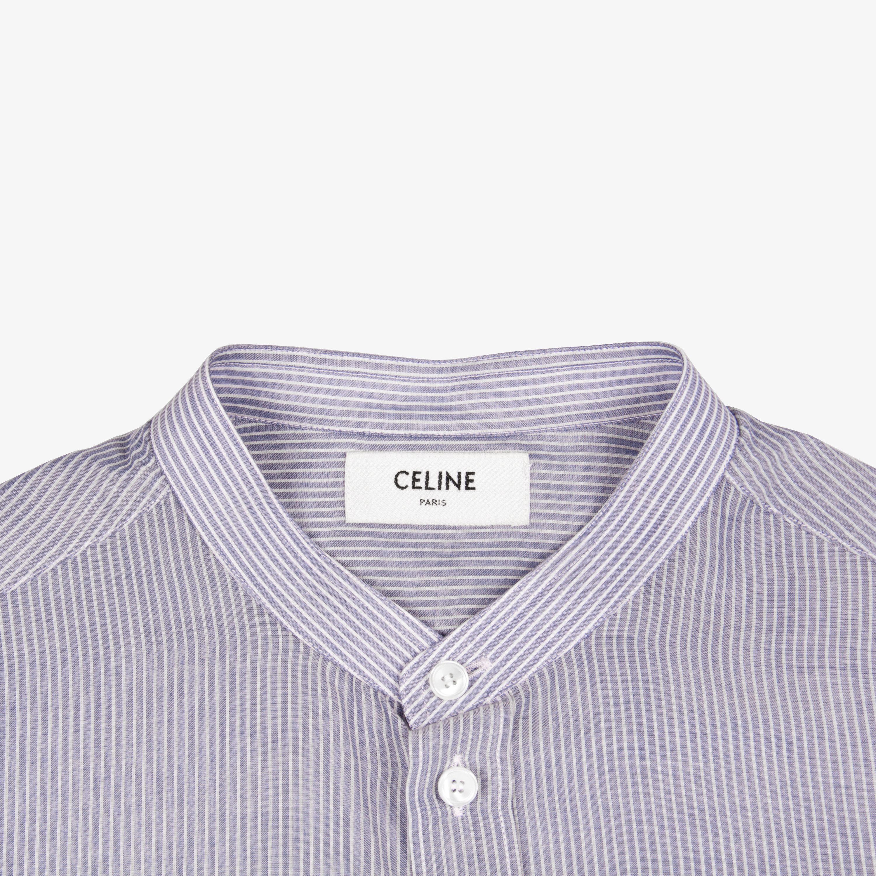 Celine CELINE MANDARIN COLLAR STRIPED SHIRT Size US L / EU 52-54 / 3 - 3 Thumbnail