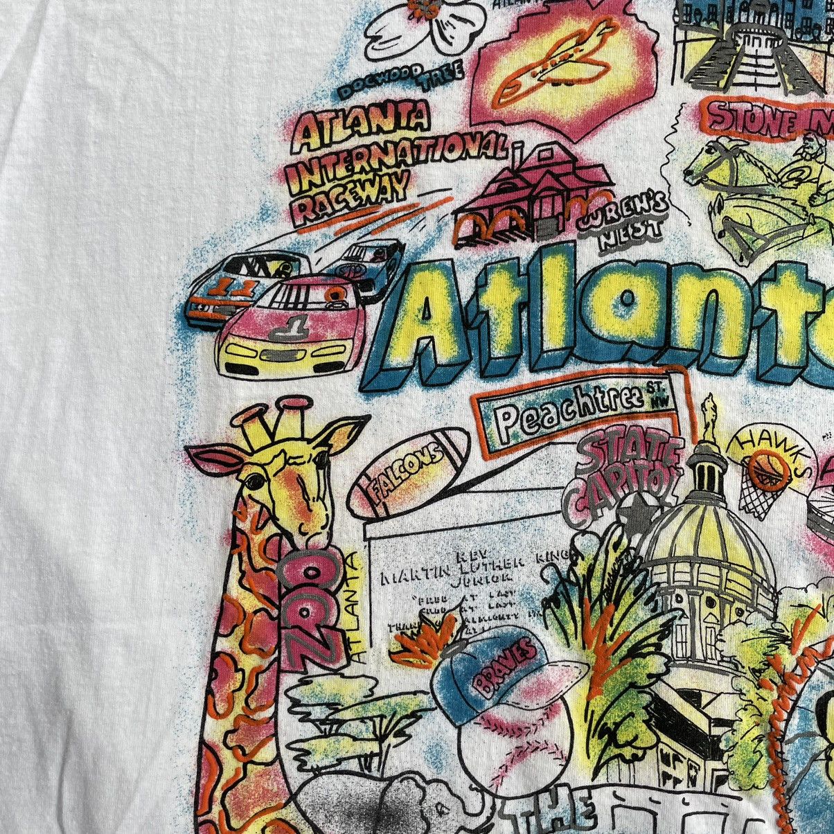 Anvil Vintage 90s Atlanta Georgia Tourist T Shirt Size US XL / EU 56 / 4 - 5 Thumbnail