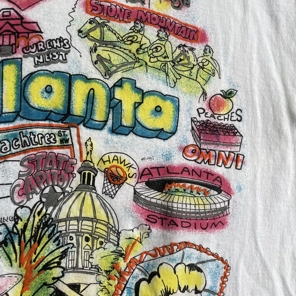 Anvil Vintage 90s Atlanta Georgia Tourist T Shirt Size US XL / EU 56 / 4 - 4 Thumbnail