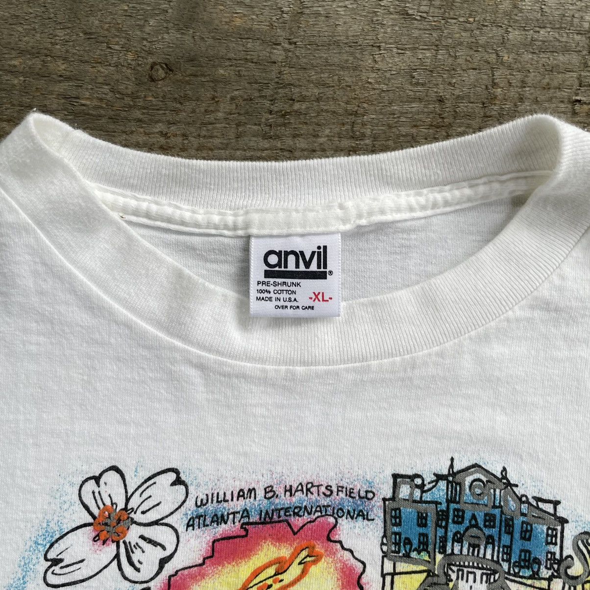 Anvil Vintage 90s Atlanta Georgia Tourist T Shirt Size US XL / EU 56 / 4 - 3 Thumbnail