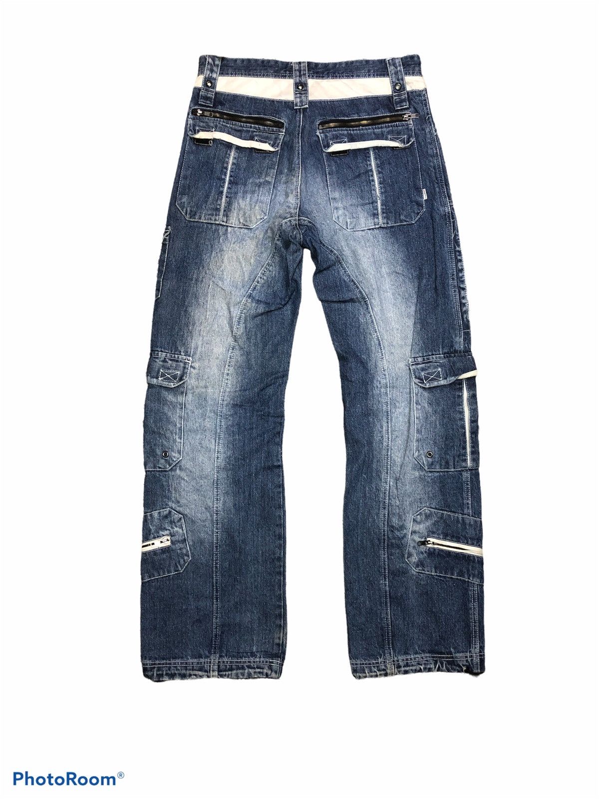 Japanese Brand WIDE LEG PURE DNM MULTIPOCKET TACTICAL DENIM Size US 32 / EU 48 - 2 Thumbnail