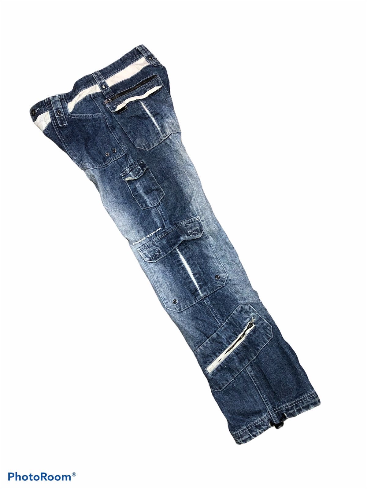 Japanese Brand WIDE LEG PURE DNM MULTIPOCKET TACTICAL DENIM Size US 32 / EU 48 - 7 Thumbnail