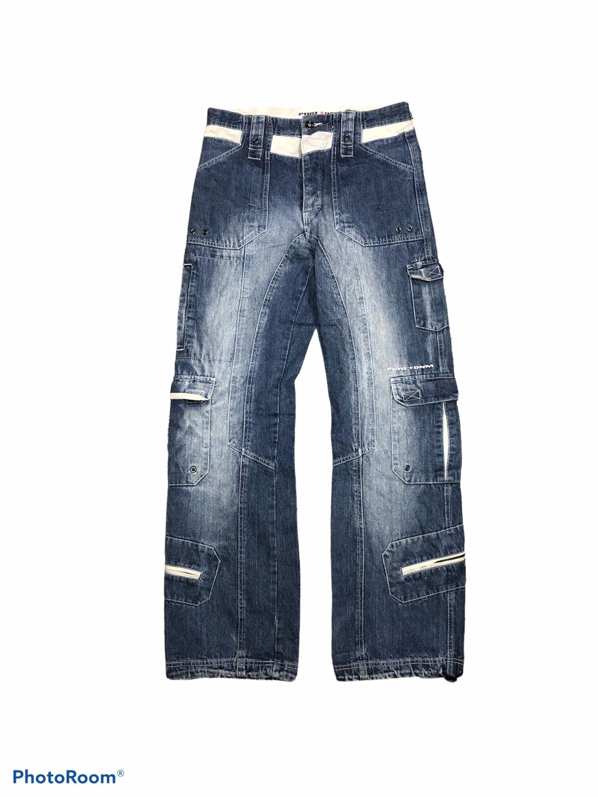 Japanese Brand WIDE LEG PURE DNM MULTIPOCKET TACTICAL DENIM Size US 32 / EU 48 - 1 Thumbnail