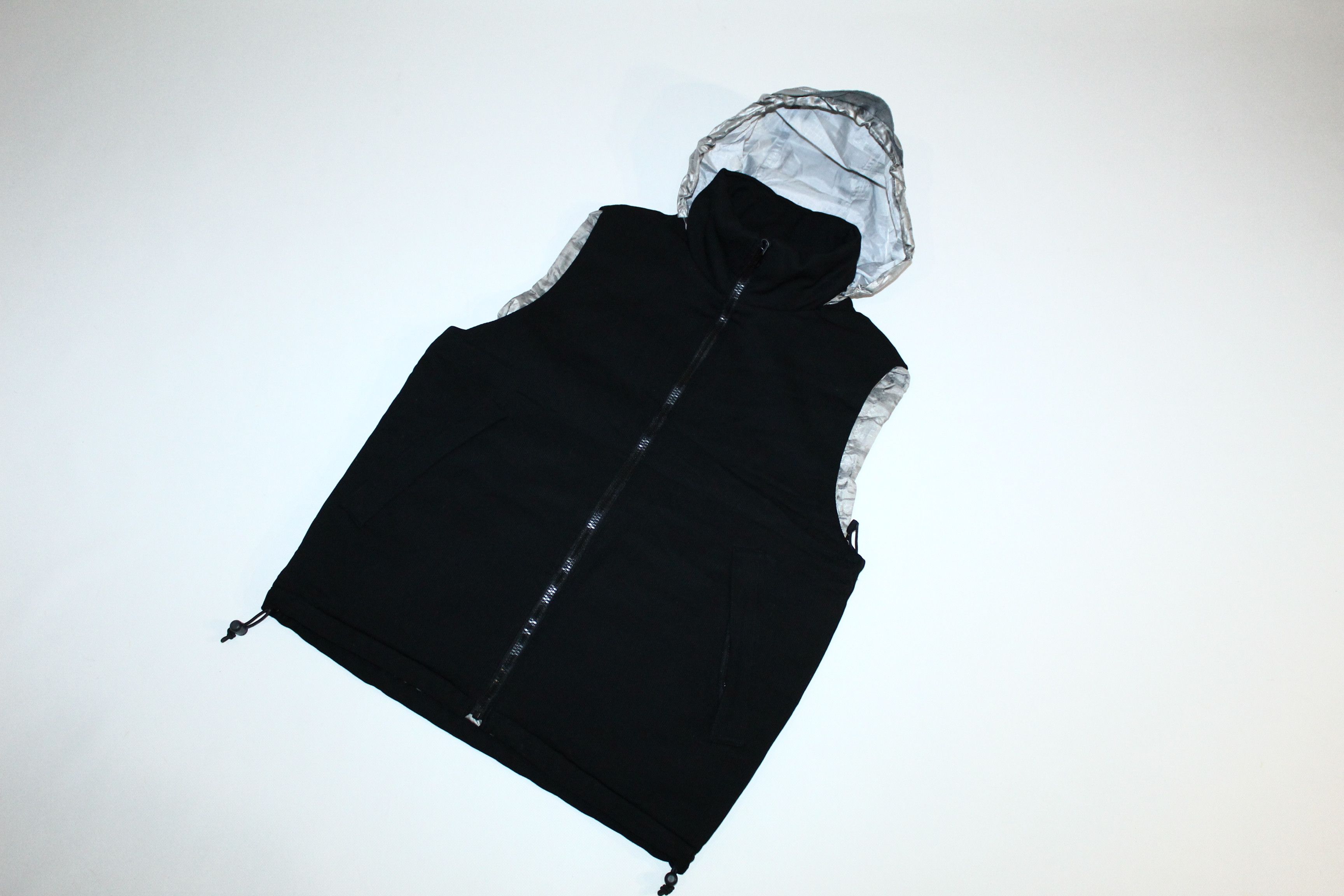 Sophnet. Sophnet. 9004 Winter Reversible Black Wool Silver Nylon Vest Size US S / EU 44-46 / 1 - 2 Thumbnail