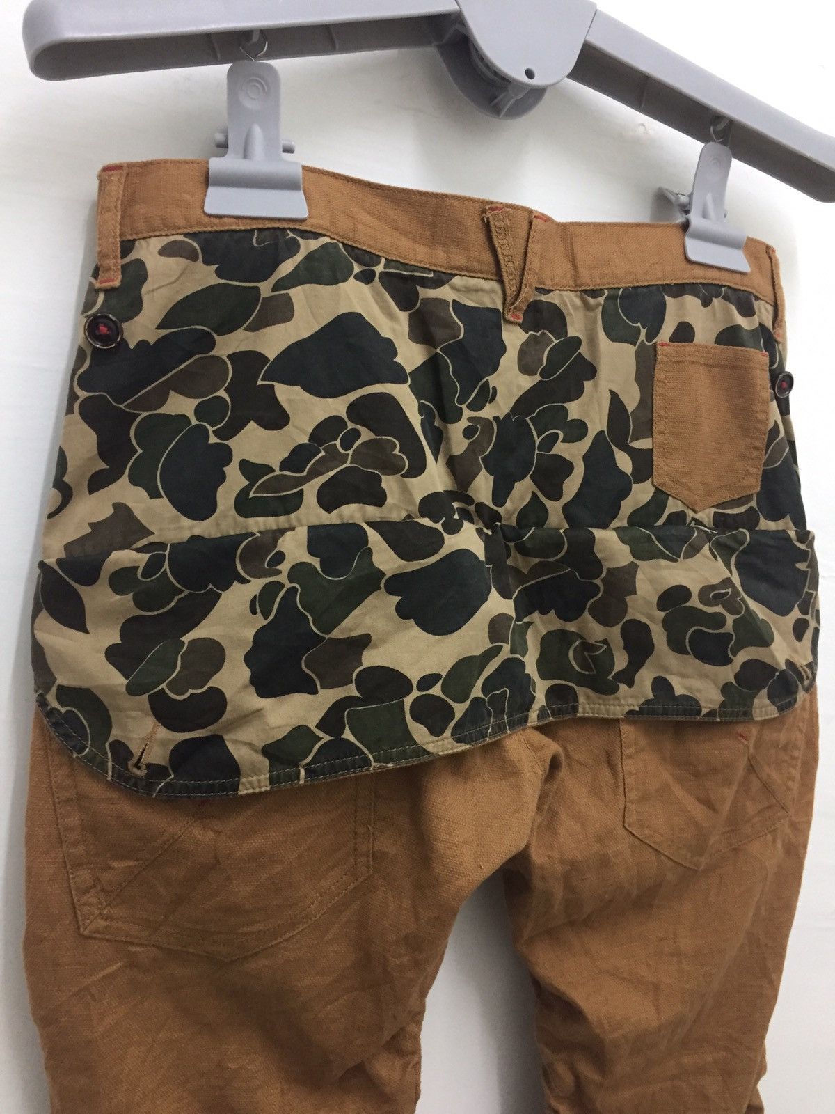 Japanese Brand Handcrafted Japan Cropped Half Camo Size US 35 - 4 Thumbnail