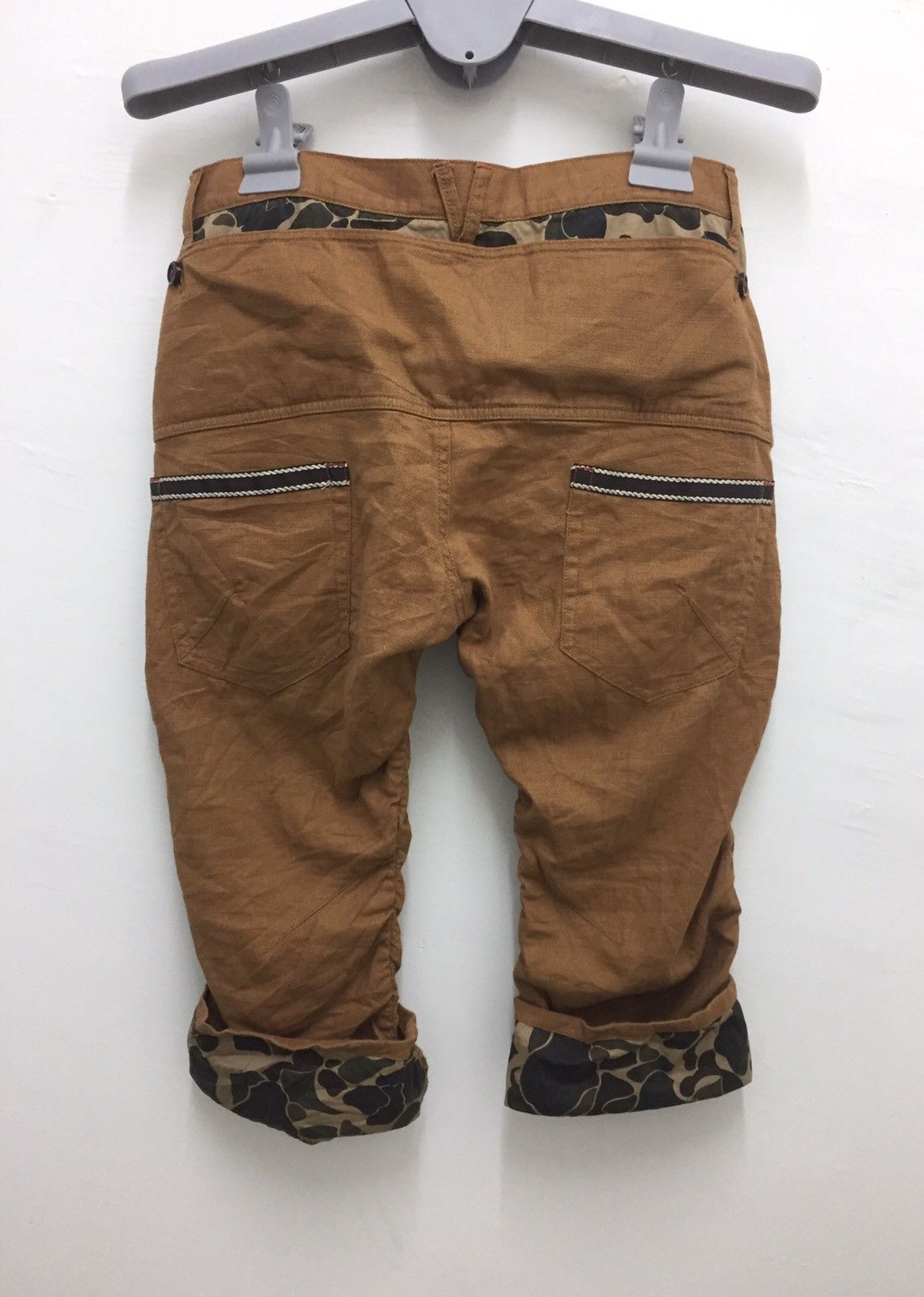 Japanese Brand Handcrafted Japan Cropped Half Camo Size US 35 - 5 Thumbnail