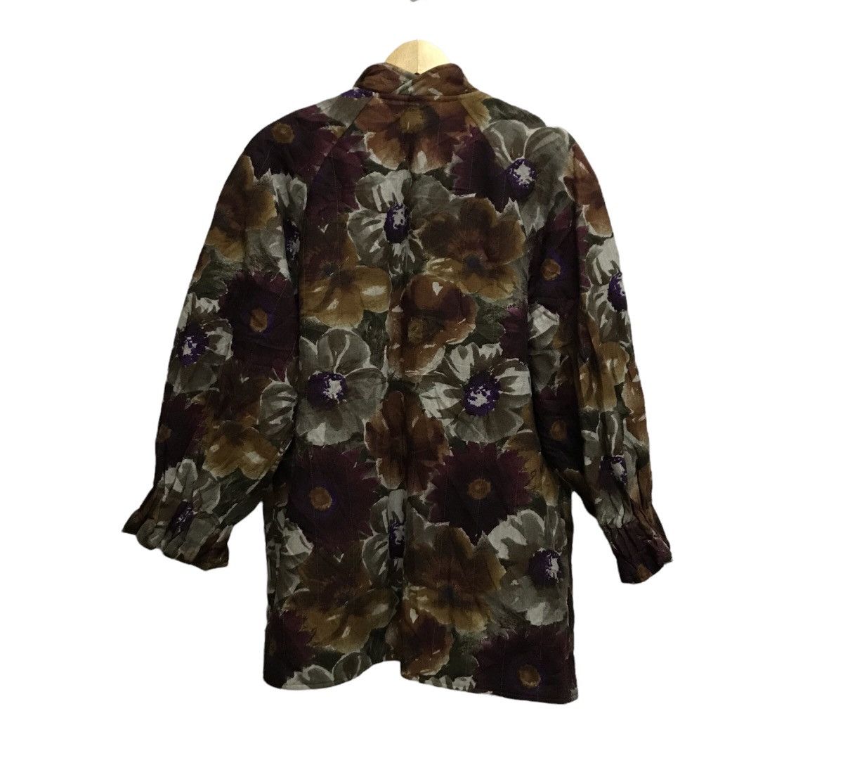 Japanese Brand Vintage franca v. Paoloni floral jacquard blouse coat jacket Size L / US 10 / IT 46 - 2 Thumbnail