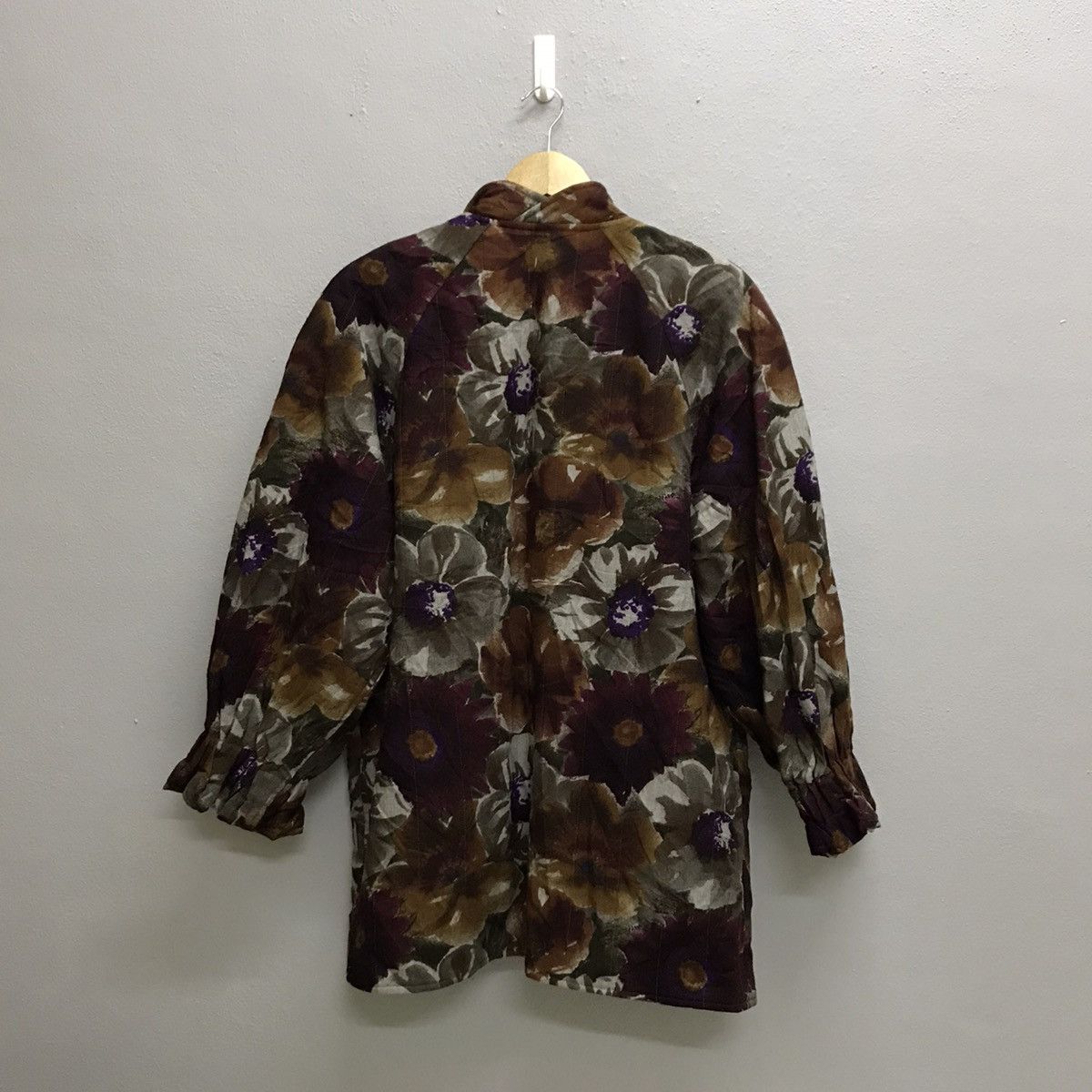 Japanese Brand Vintage franca v. Paoloni floral jacquard blouse coat jacket Size L / US 10 / IT 46 - 6 Thumbnail
