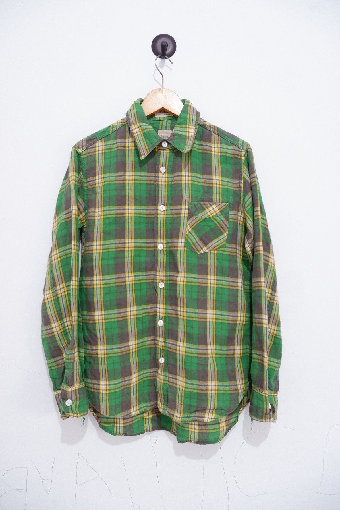 Japanese Brand Vintage Sanca Linen Flanel Shirt Size US L / EU 52-54 / 3 - 1 Thumbnail