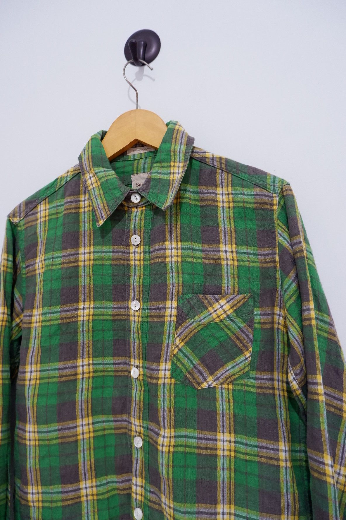 Japanese Brand Vintage Sanca Linen Flanel Shirt Size US L / EU 52-54 / 3 - 3 Thumbnail