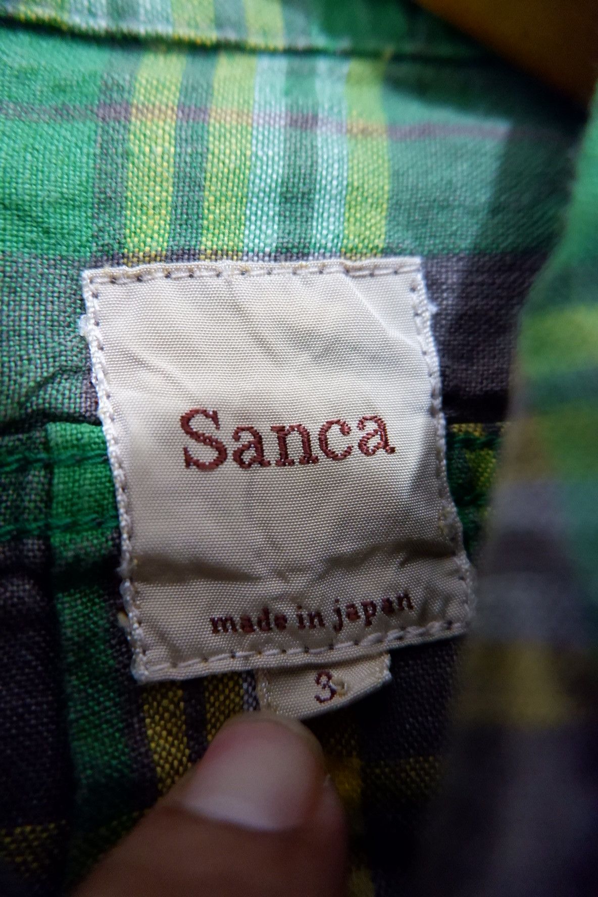 Japanese Brand Vintage Sanca Linen Flanel Shirt Size US L / EU 52-54 / 3 - 7 Thumbnail