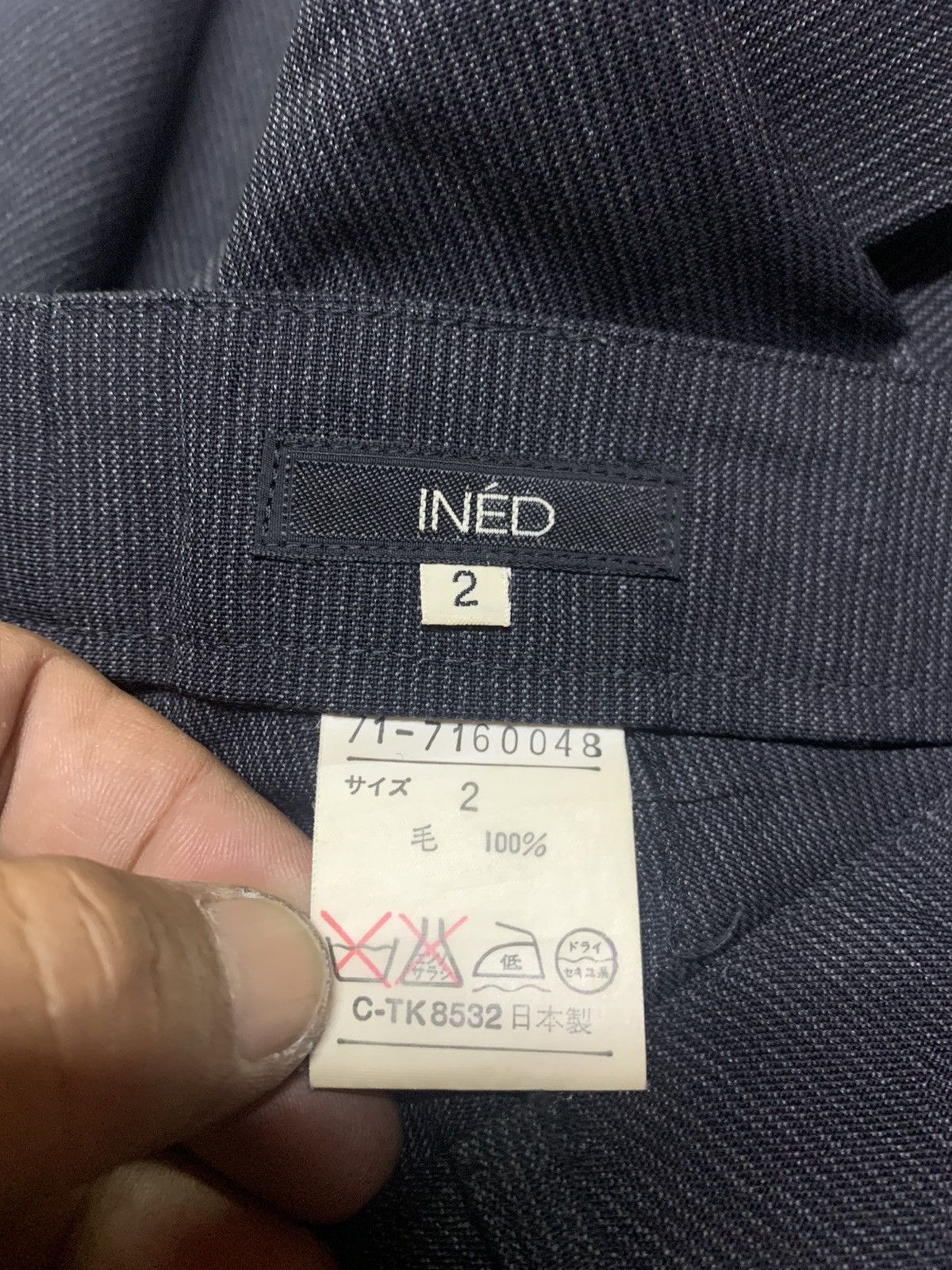 Yohji Yamamoto INED BLACK SLACKS Size 31" - 5 Thumbnail
