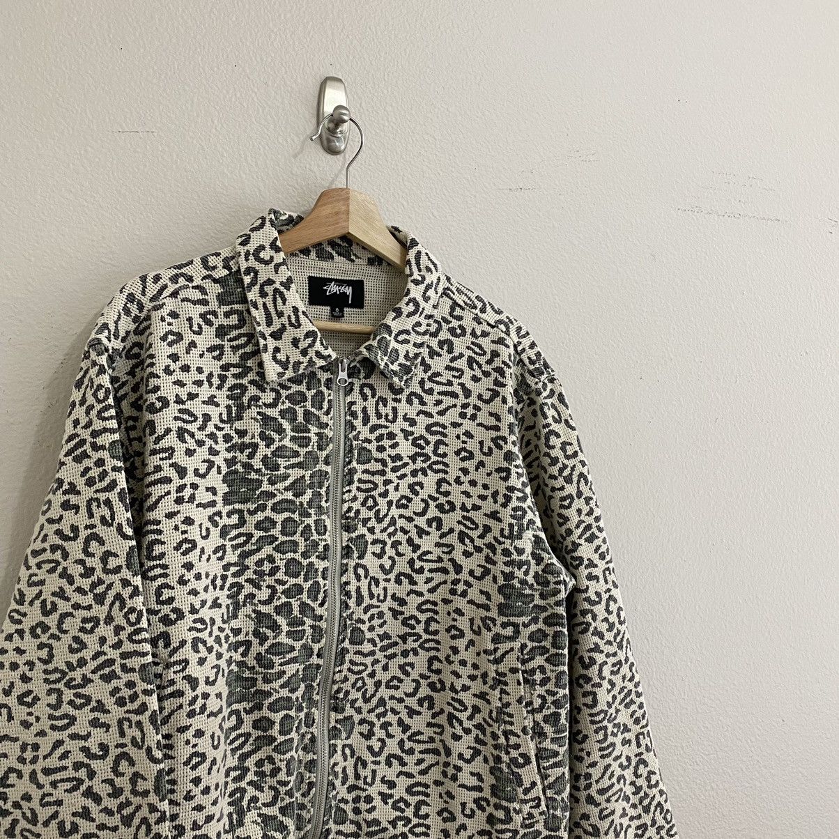 Stussy Stussy Leopard Mesh Zip Up Jacket | Grailed