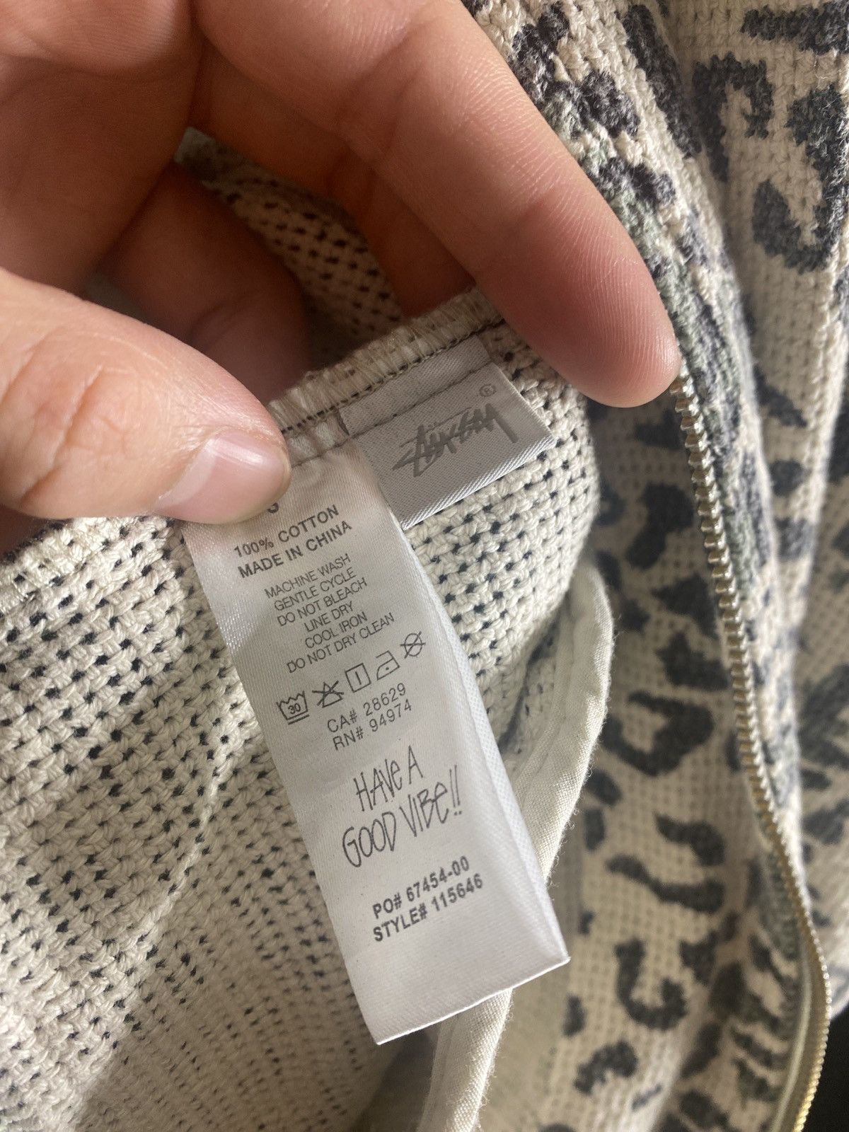 Stussy Stussy Leopard Mesh Zip Up Jacket | Grailed