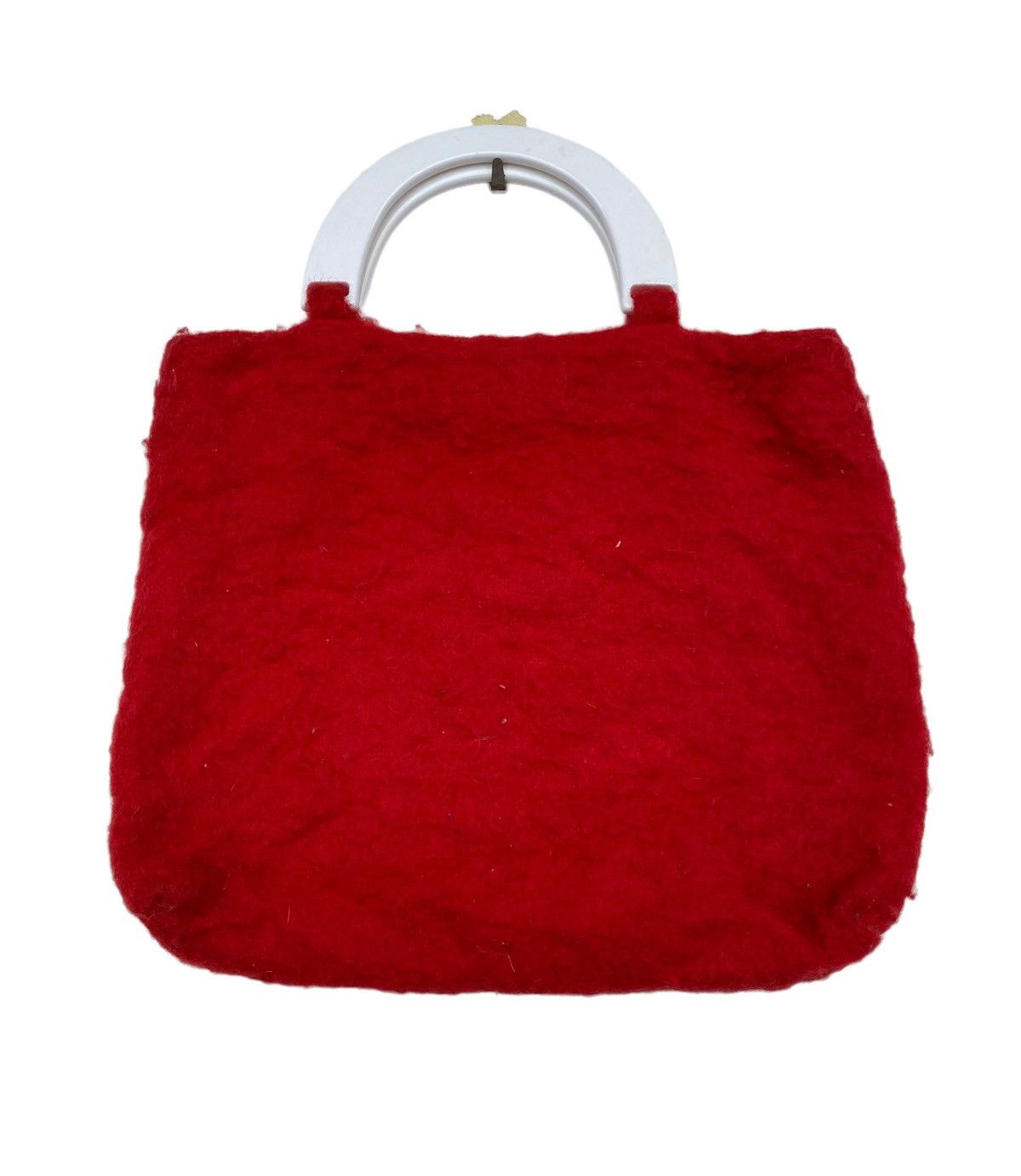 Courreges × Vintage Vtg 90s COURREGES paris red wool tote bag shopper bag Size ONE SIZE - 3 Thumbnail