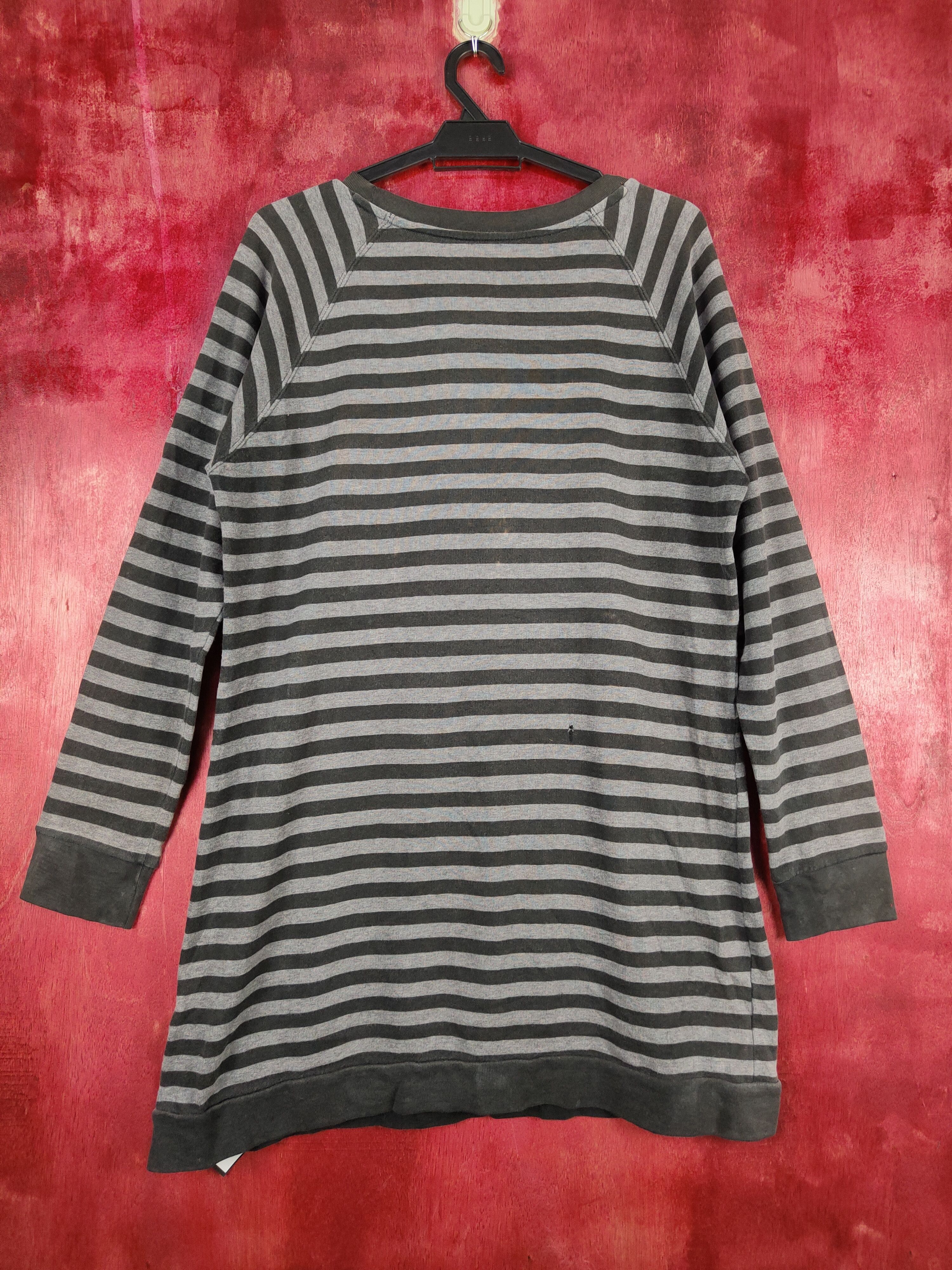 Japanese Brand × Mickey Mouse × Uniqlo Uniqlo Minnie Mouse stripen Gray Sweater #4696 Size L / US 10 / IT 46 - 6 Thumbnail