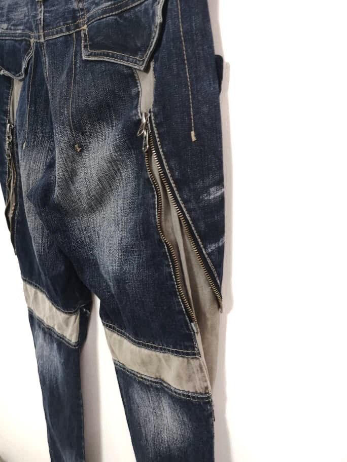 Japanese Brand PPFM Japan Distressed Zipper Denim Jeans Size US 33 - 1 Thumbnail