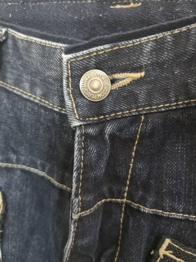 Japanese Brand PPFM Japan Distressed Zipper Denim Jeans Size US 33 - 5 Thumbnail