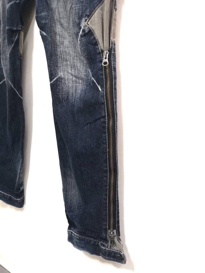 Japanese Brand PPFM Japan Distressed Zipper Denim Jeans Size US 33 - 4 Thumbnail