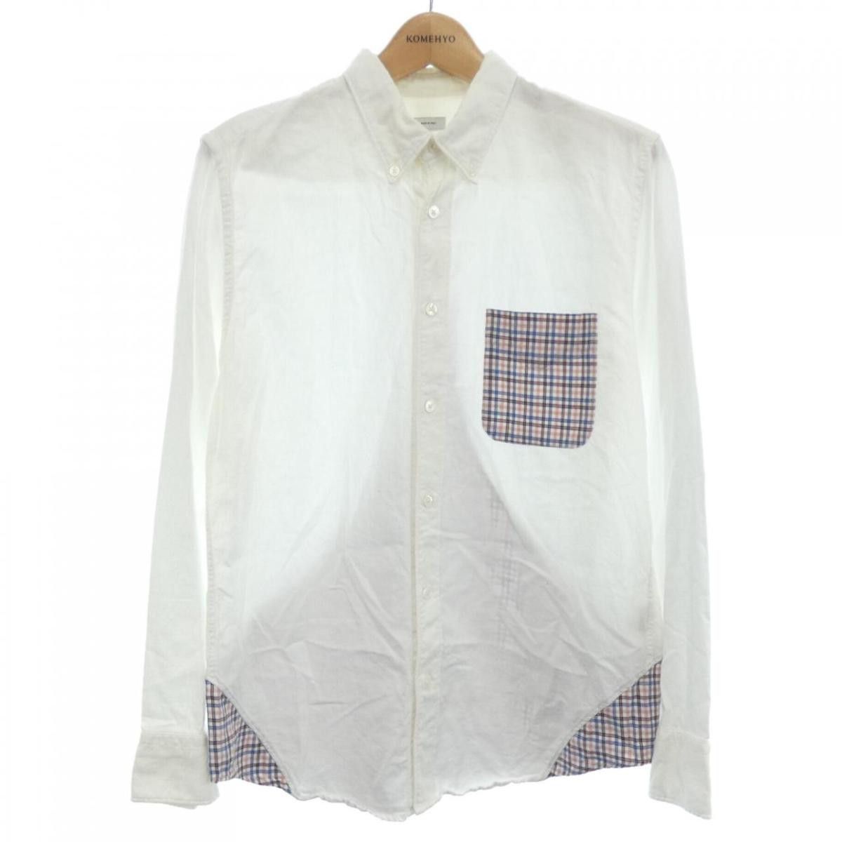 Shirts (Button Ups) White Switching Check Cotton
