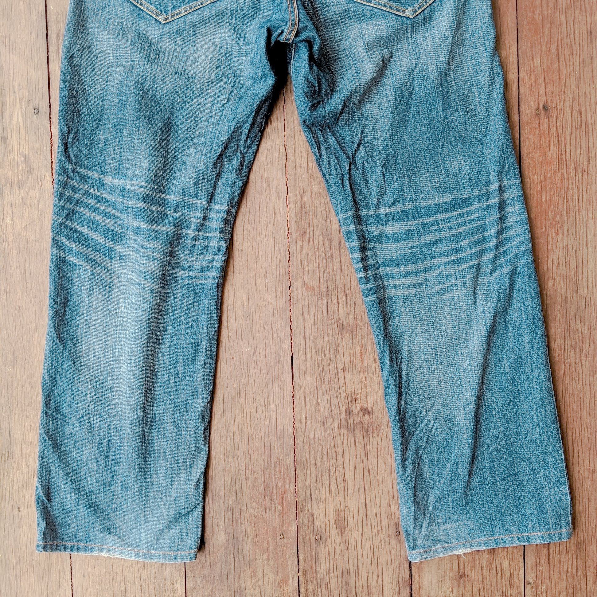Japanese Brand × Jean × Vintage Vintage Navy Produce Distressed 5 Pocket Denim Jeans Pants Size US 32 / EU 48 - 14 Thumbnail
