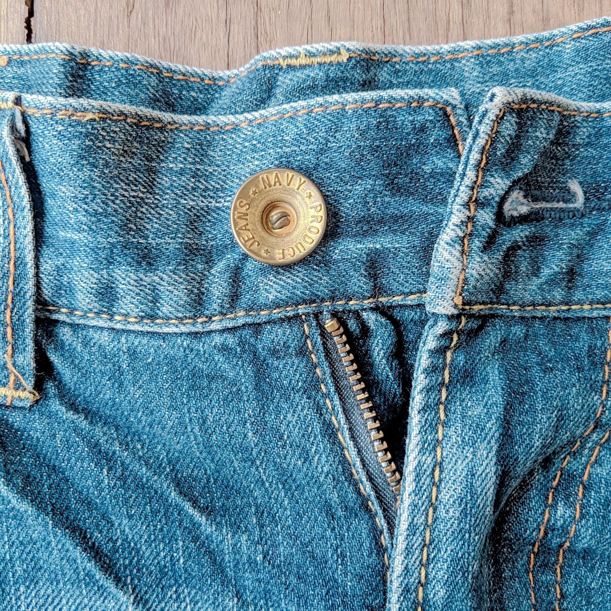 Japanese Brand × Jean × Vintage Vintage Navy Produce Distressed 5 Pocket Denim Jeans Pants Size US 32 / EU 48 - 6 Thumbnail