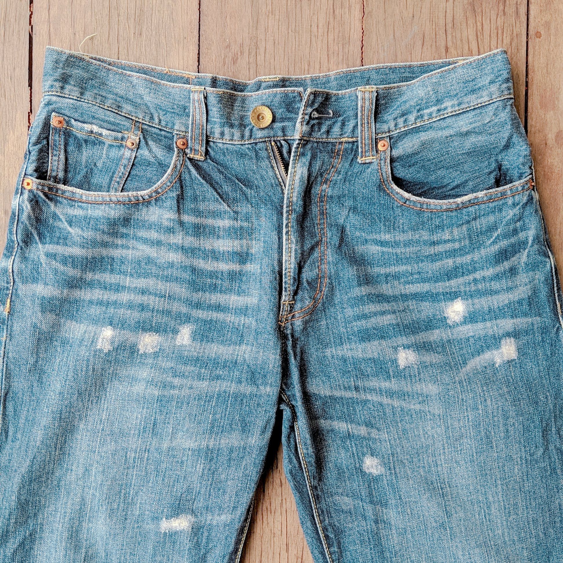 Japanese Brand × Jean × Vintage Vintage Navy Produce Distressed 5 Pocket Denim Jeans Pants Size US 32 / EU 48 - 2 Thumbnail