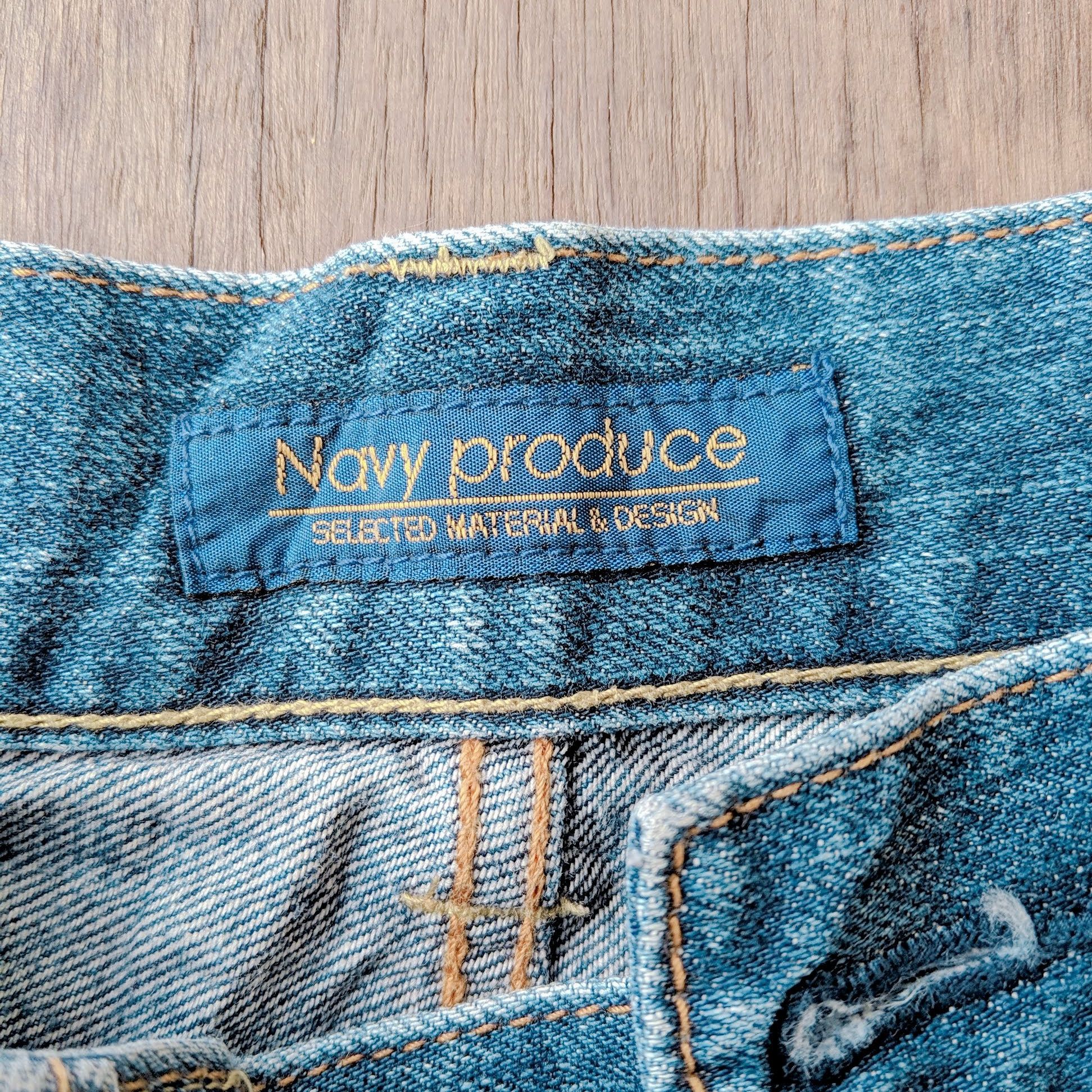 Japanese Brand × Jean × Vintage Vintage Navy Produce Distressed 5 Pocket Denim Jeans Pants Size US 32 / EU 48 - 9 Thumbnail