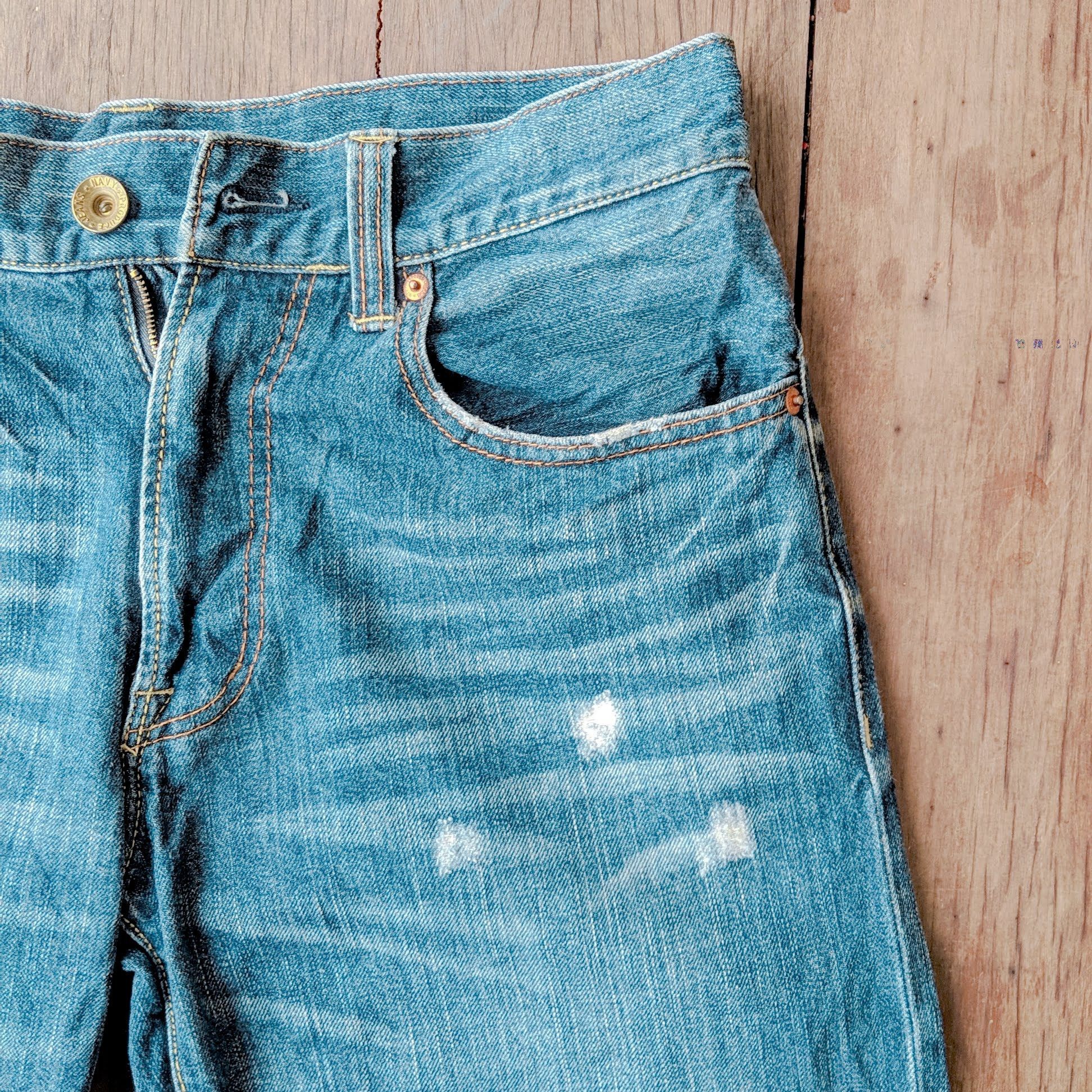 Japanese Brand × Jean × Vintage Vintage Navy Produce Distressed 5 Pocket Denim Jeans Pants Size US 32 / EU 48 - 4 Thumbnail