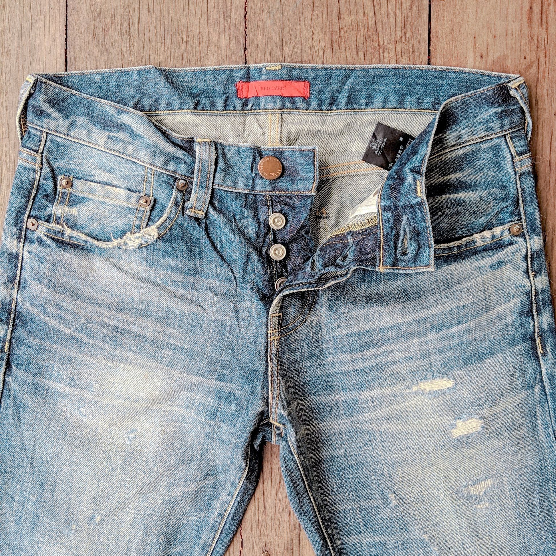 Japanese Brand × Jean × Vintage Red Card Japan YH 1966 Distressed Trousers Jeans Pants Size US 31 - 2 Thumbnail