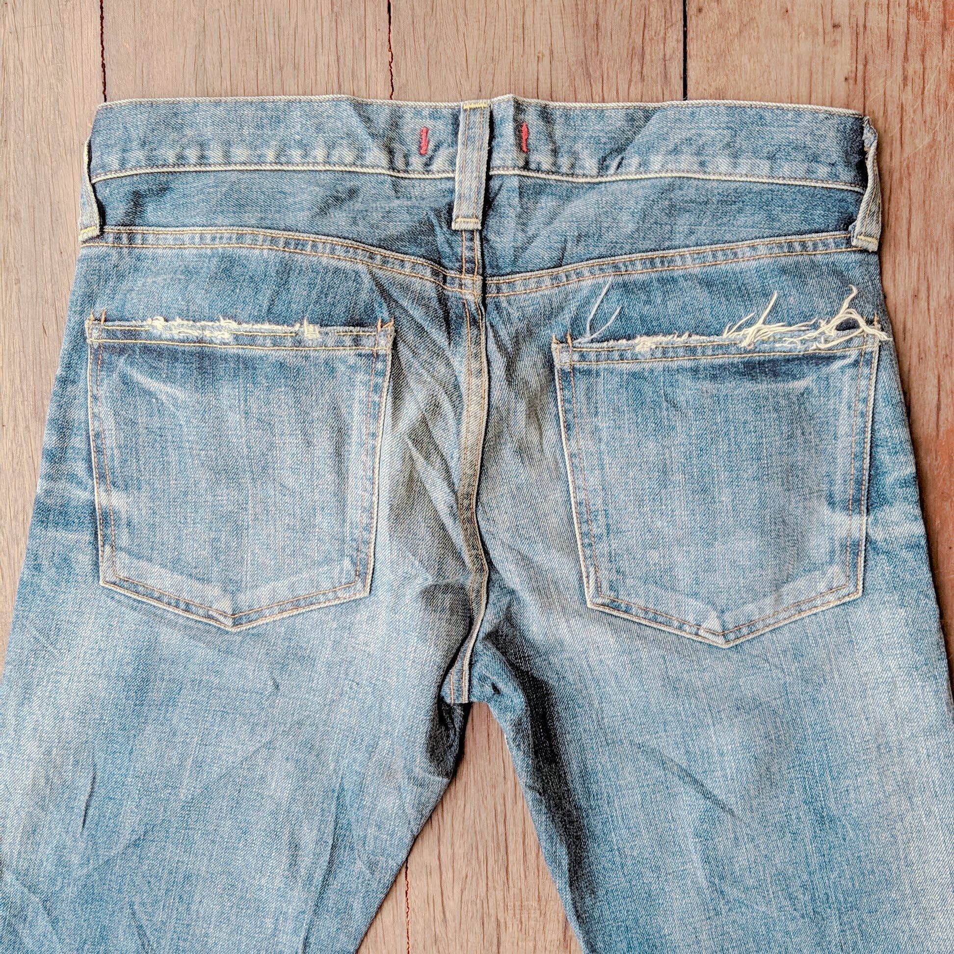 Japanese Brand × Jean × Vintage Red Card Japan YH 1966 Distressed Trousers Jeans Pants Size US 31 - 8 Thumbnail