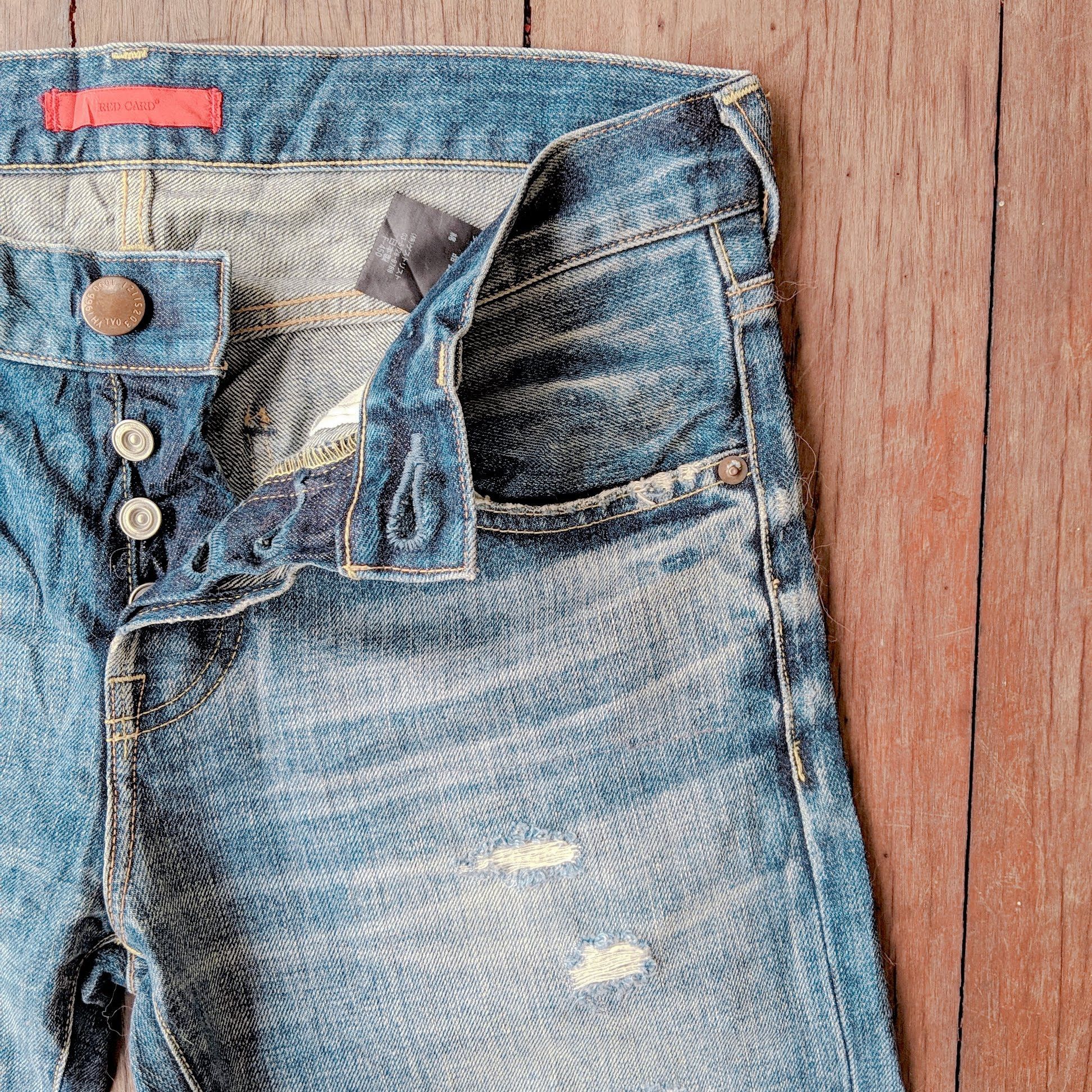 Japanese Brand × Jean × Vintage Red Card Japan YH 1966 Distressed Trousers Jeans Pants Size US 31 - 4 Thumbnail