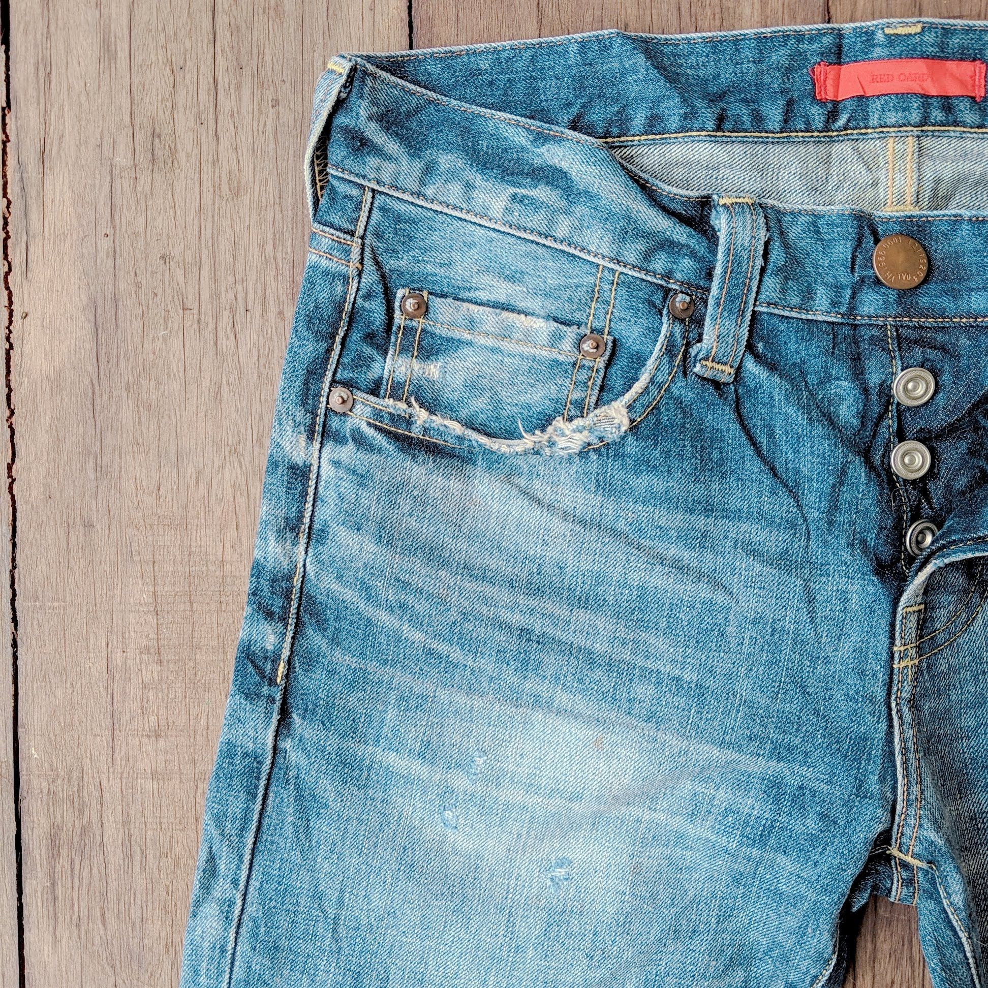 Japanese Brand × Jean × Vintage Red Card Japan YH 1966 Distressed Trousers Jeans Pants Size US 31 - 3 Thumbnail