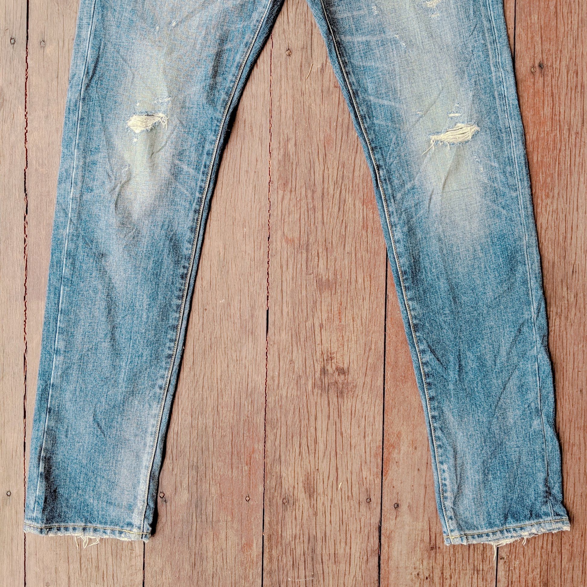 Japanese Brand × Jean × Vintage Red Card Japan YH 1966 Distressed Trousers Jeans Pants Size US 31 - 5 Thumbnail
