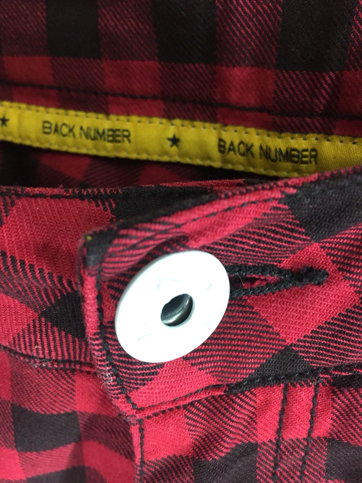 Japanese Brand Back Number Skinny Red Tartan Plaid Cropped Pants Size US 28 / EU 44 - 3 Thumbnail