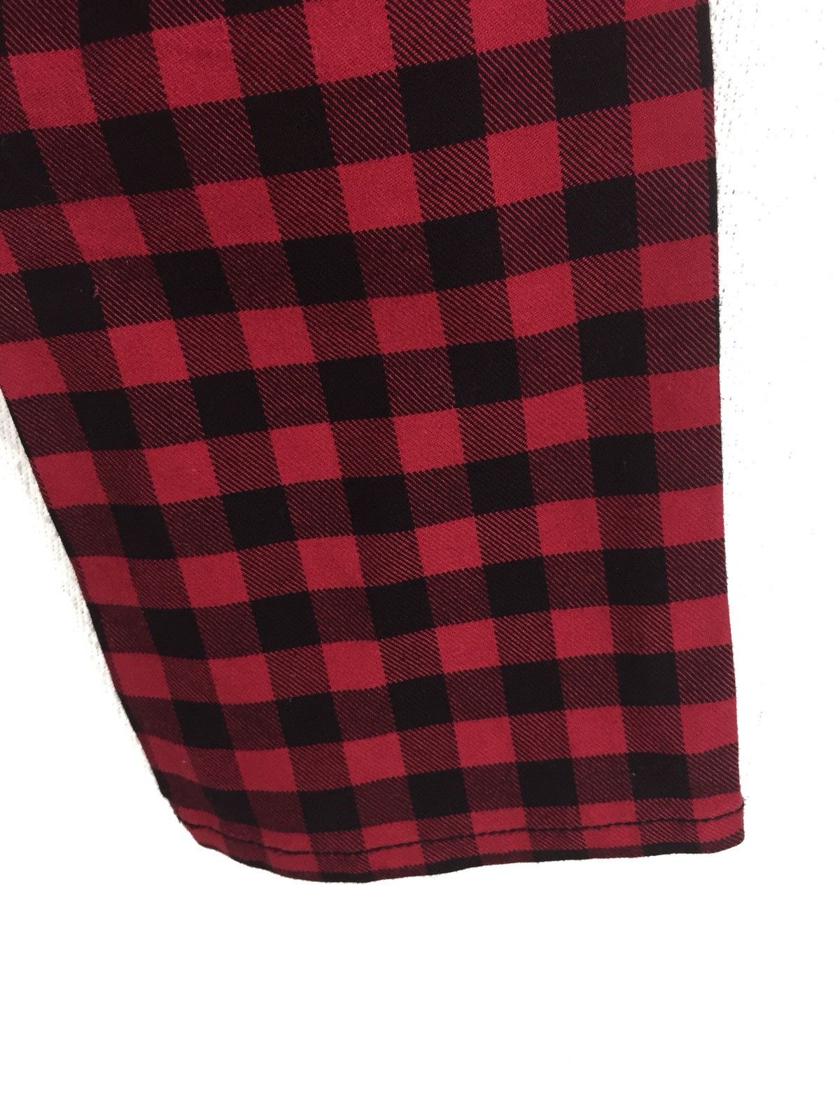 Japanese Brand Back Number Skinny Red Tartan Plaid Cropped Pants Size US 28 / EU 44 - 6 Thumbnail