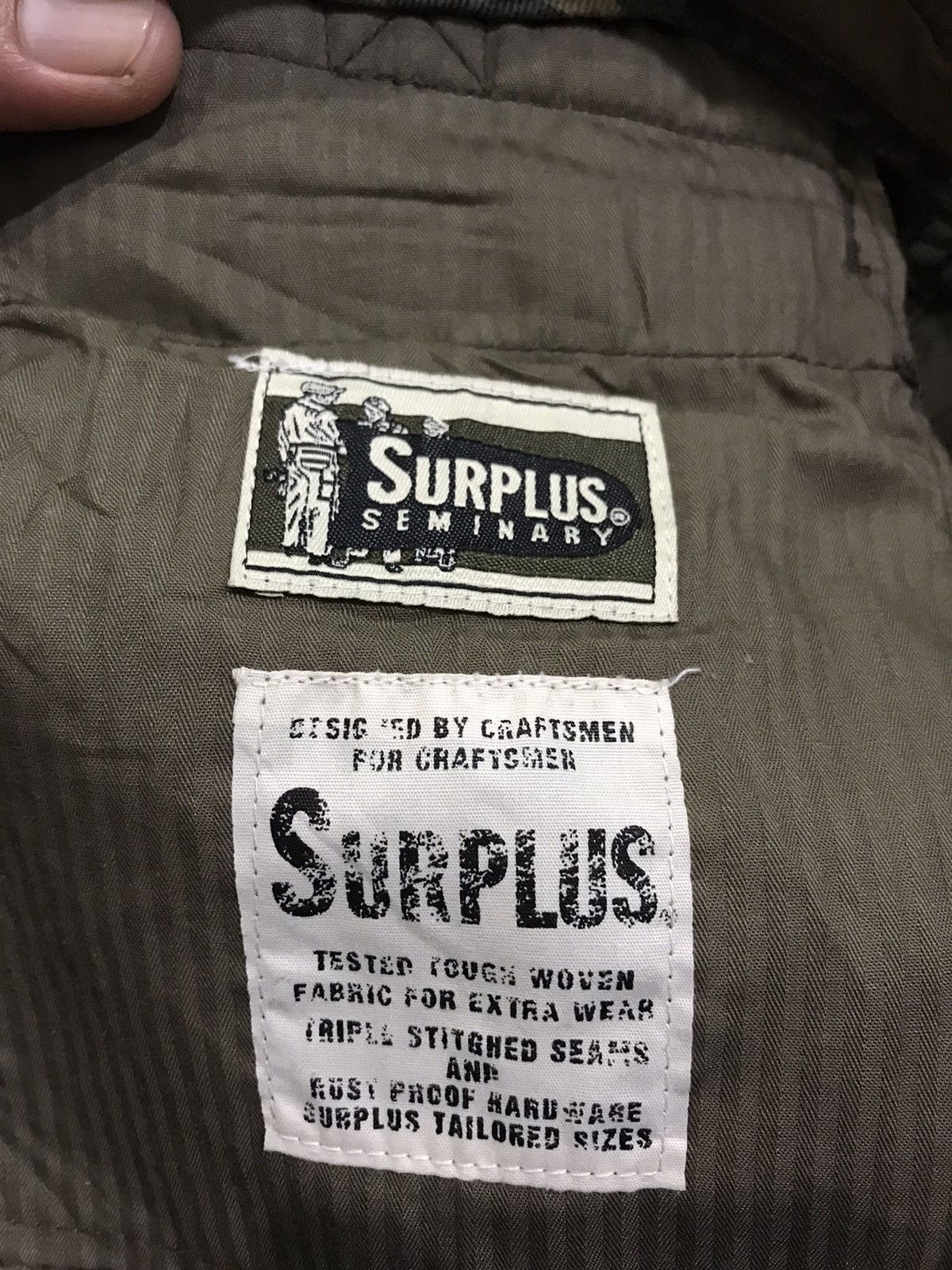 Japanese Brand SURPLUS MILITARY Japan M65 Big Spell Out Logo Cargo Pant Size US 30 / EU 46 - 18 Thumbnail