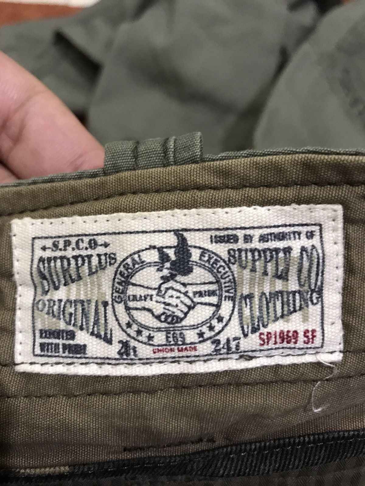 Japanese Brand SURPLUS MILITARY Japan M65 Big Spell Out Logo Cargo Pant Size US 30 / EU 46 - 16 Thumbnail