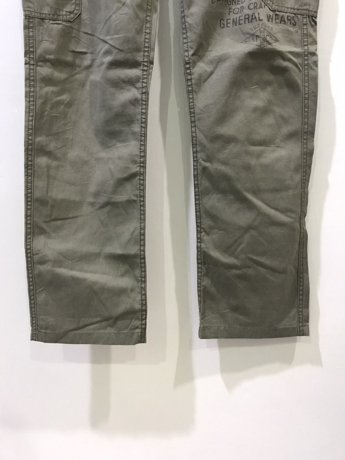 Japanese Brand SURPLUS MILITARY Japan M65 Big Spell Out Logo Cargo Pant Size US 30 / EU 46 - 6 Thumbnail