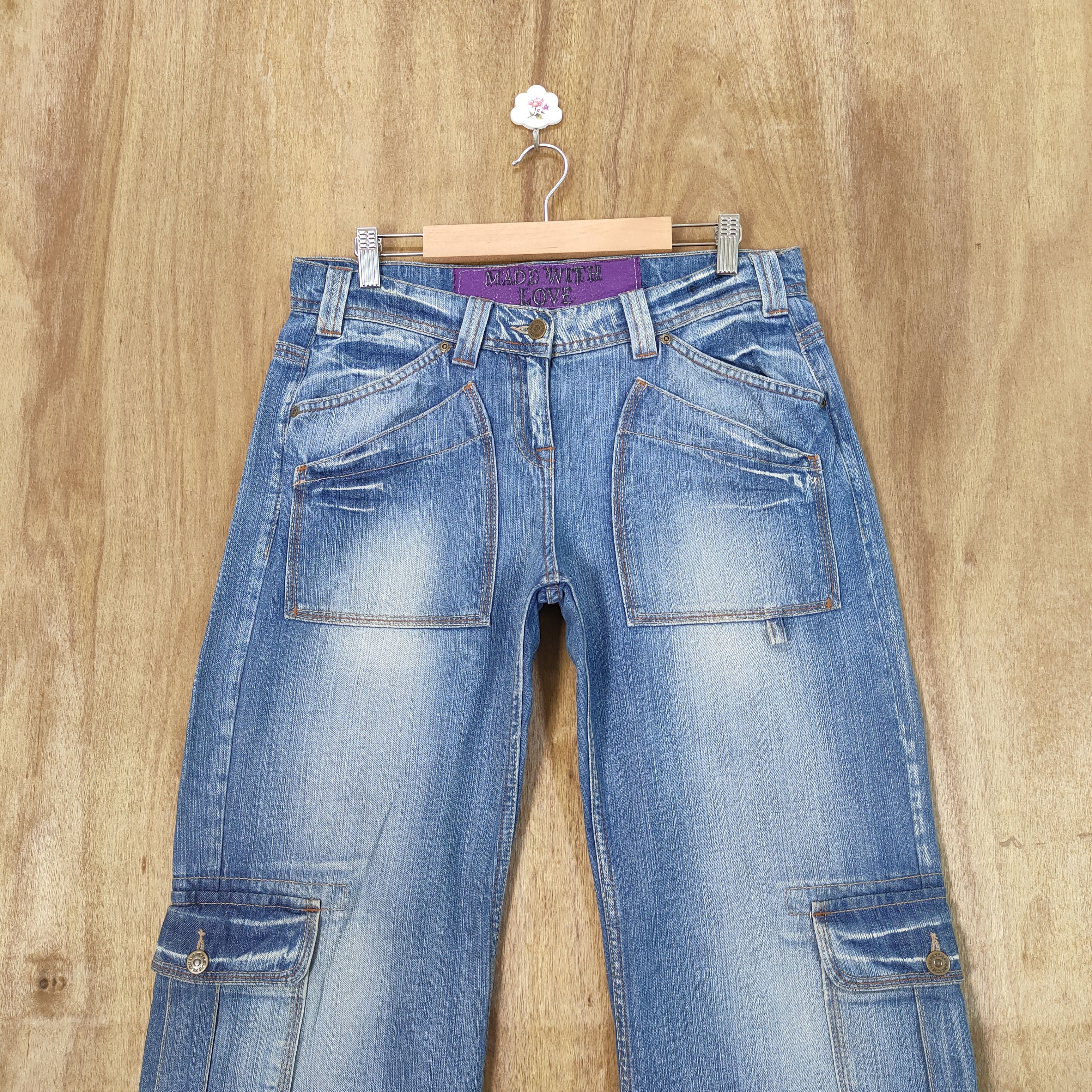 If Six Was Nine × Japanese Brand × Jean VINTAGE JAPANESE FLARED WOMAN CARGO PANTS Size US 33 - 2 Thumbnail