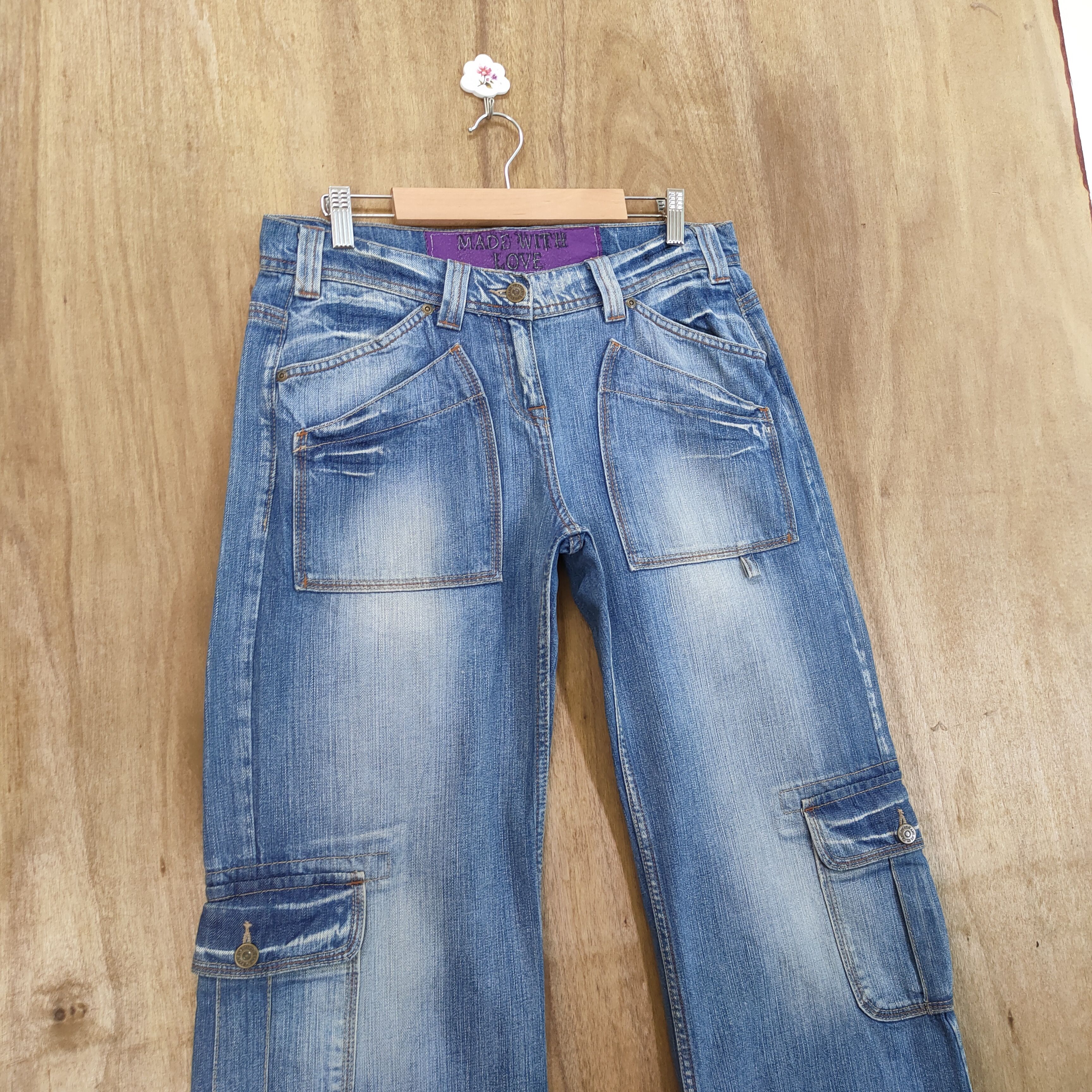 If Six Was Nine × Japanese Brand × Jean VINTAGE JAPANESE FLARED WOMAN CARGO PANTS Size US 33 - 4 Thumbnail