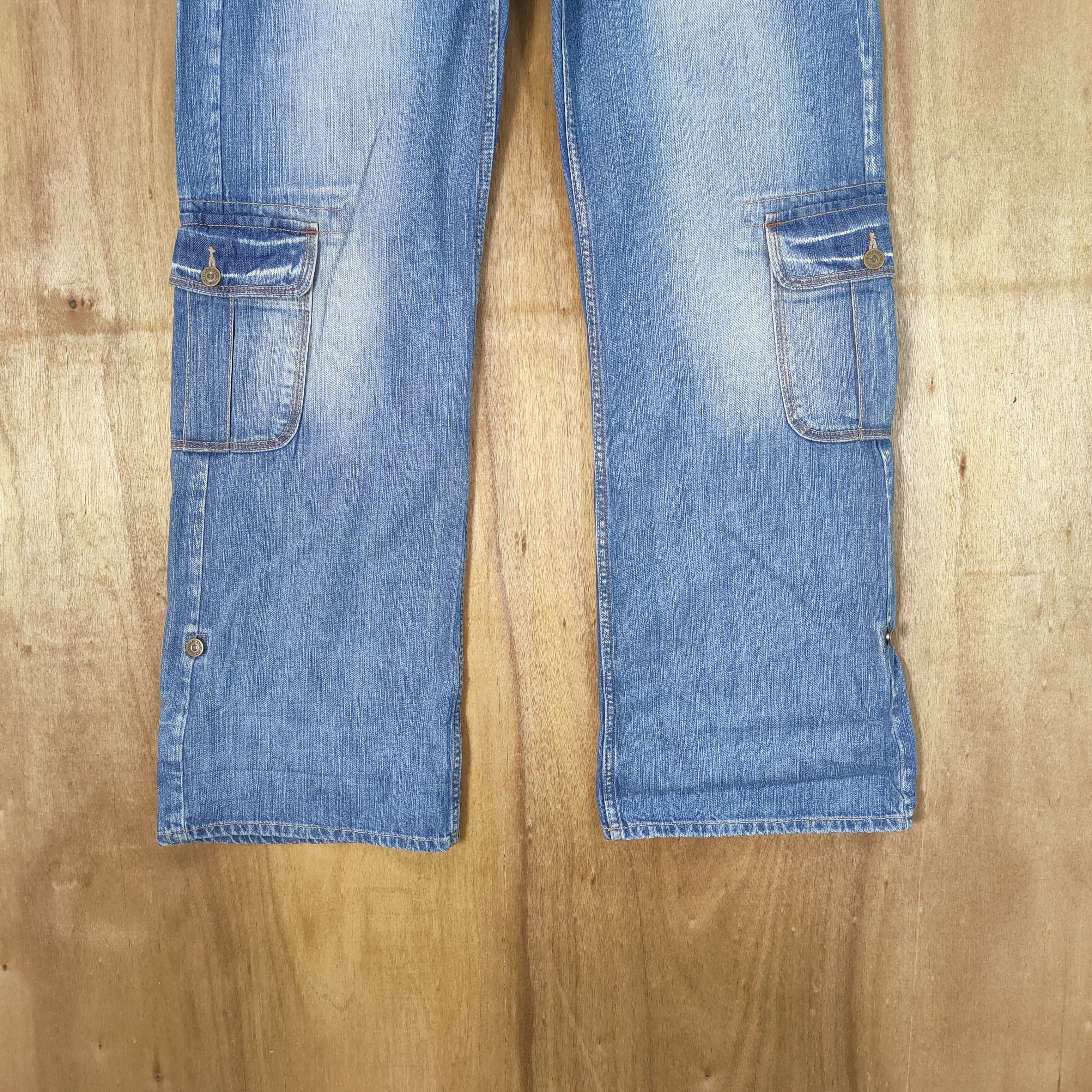 If Six Was Nine × Japanese Brand × Jean VINTAGE JAPANESE FLARED WOMAN CARGO PANTS Size US 33 - 3 Thumbnail