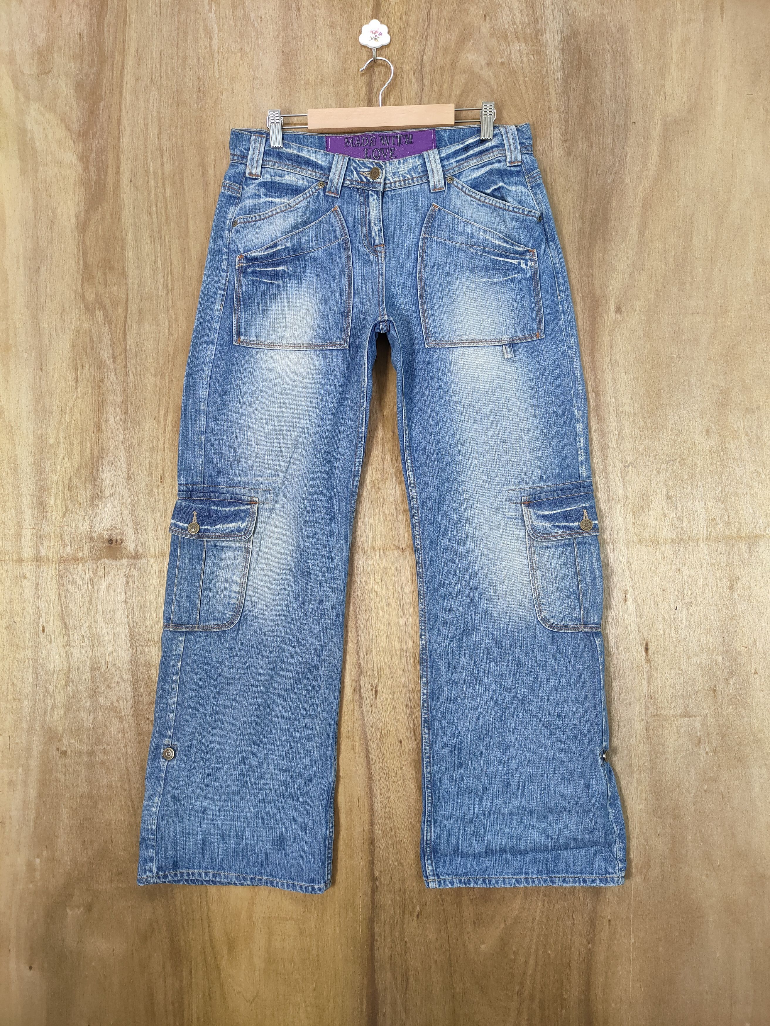 If Six Was Nine × Japanese Brand × Jean VINTAGE JAPANESE FLARED WOMAN CARGO PANTS Size US 33 - 1 Thumbnail