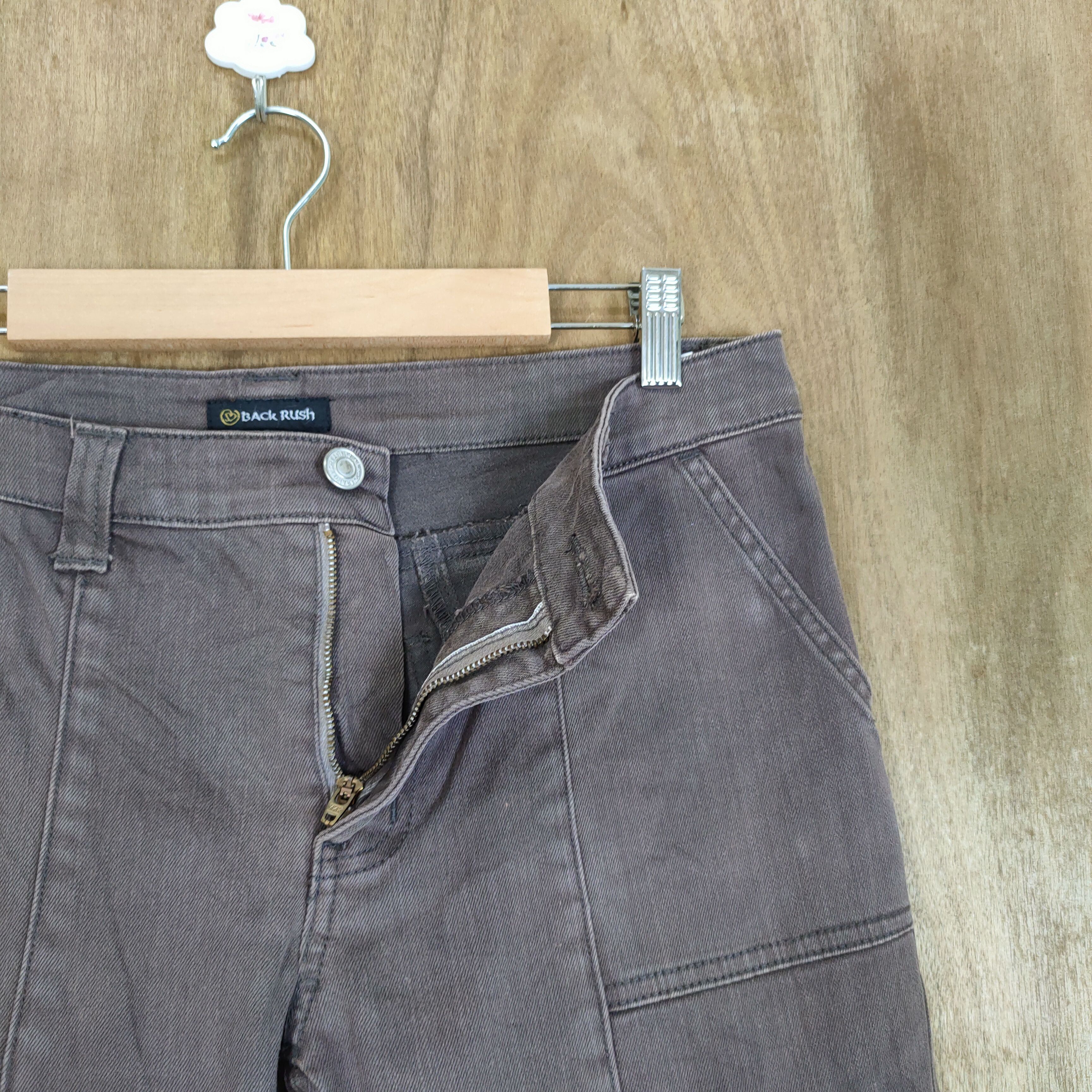 Japanese Brand FLARE 💥 BACK RUSH FADED BOOTCUT CARGO PANTS Size US 30 / EU 46 - 11 Thumbnail